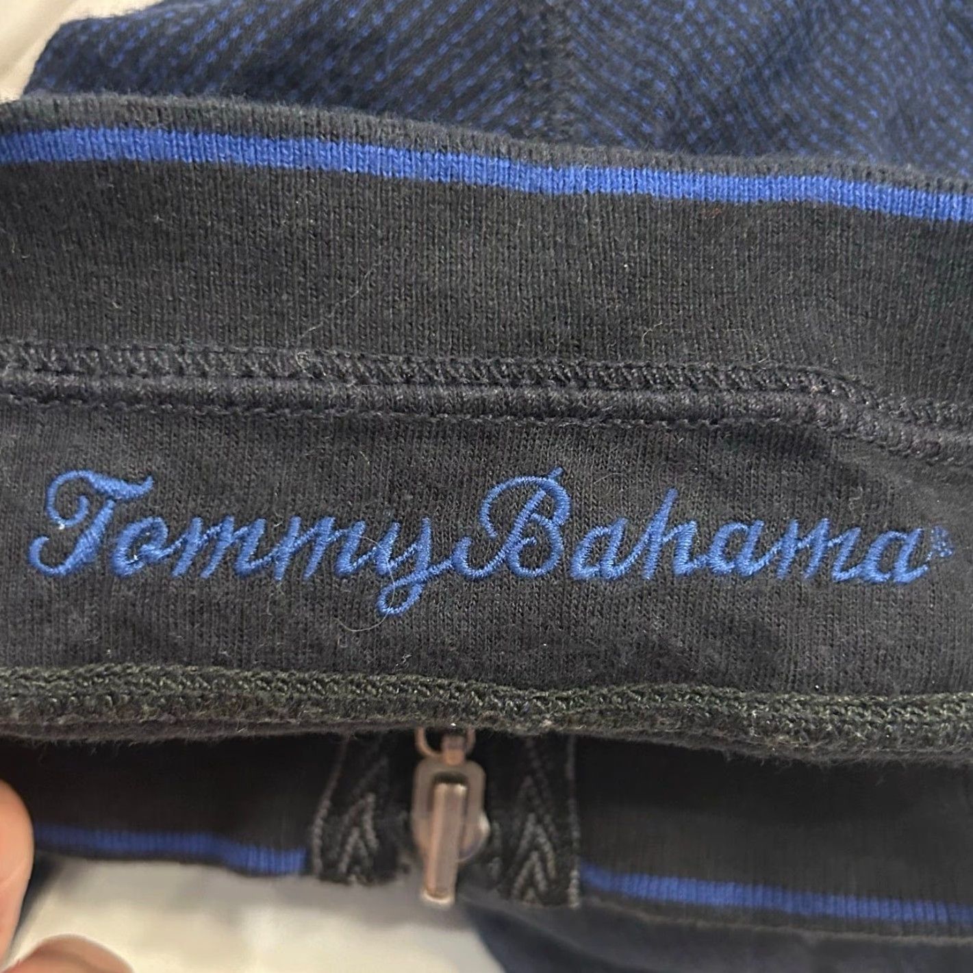 Tommy Bahama VINTAGE Tommy Bahama Mens Jacket Blue Full Zip Knit Long Sleeve Pima Cotton Blend XXL Size US XXL / EU 58 / 5 - 6 Thumbnail