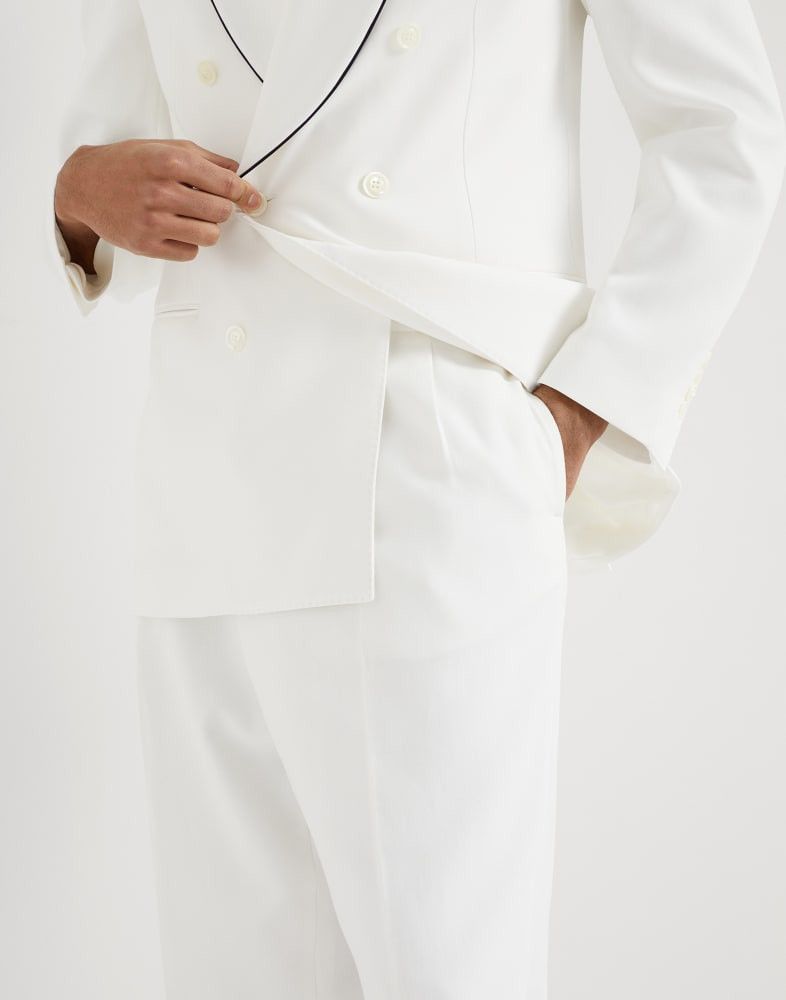 Brunello Cucinelli o1w1db10825 Pants in White Size US 36 / EU 52 - 3 Thumbnail