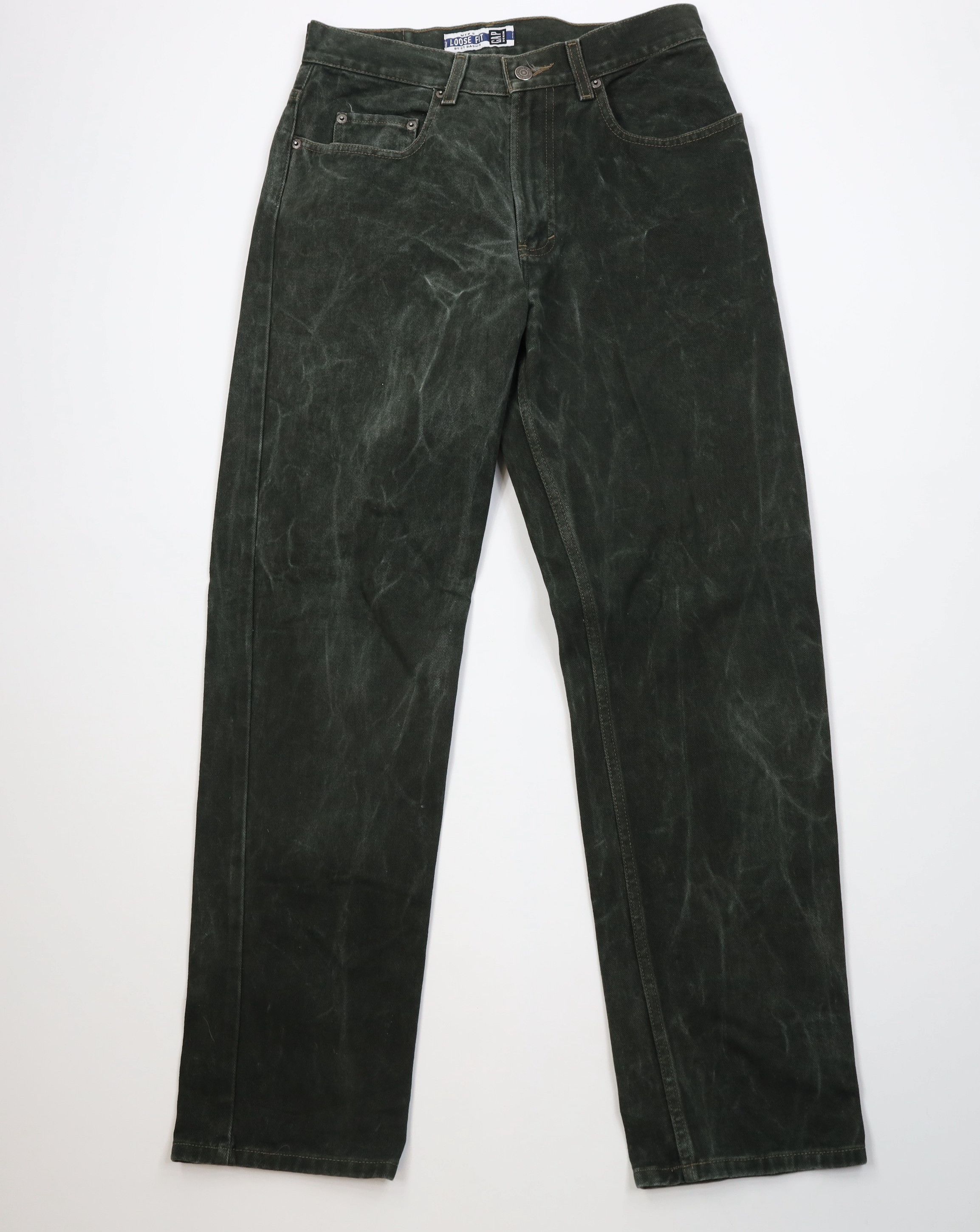 Gap Vintage 90s Gap Baggy Loose Fit Denim Jeans Green Cotton Size US 30 / EU 46 - 1 Thumbnail