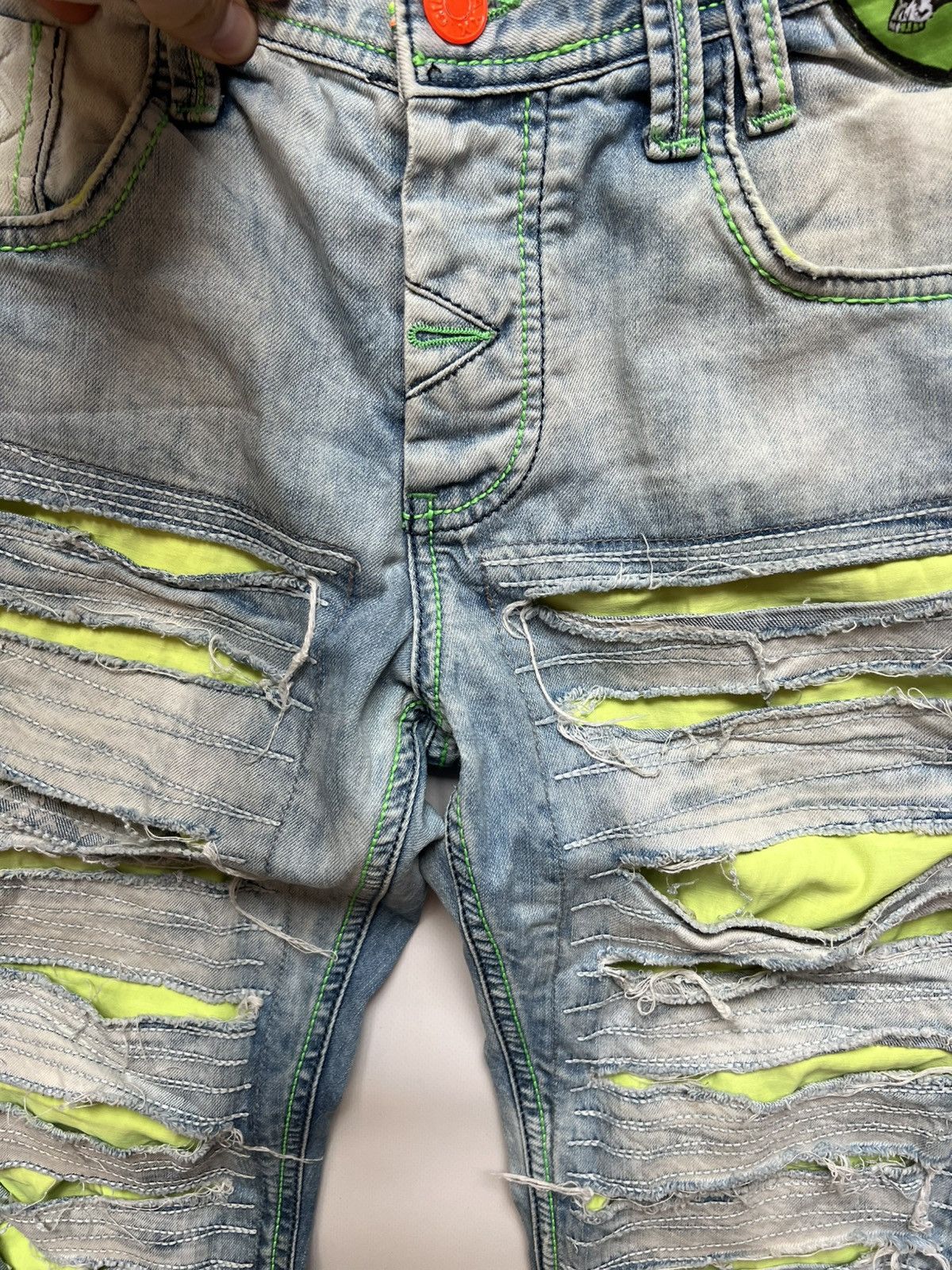 Vintage Vintage Avant Garde Blue Denim Pants Cipo Baxx Size US 31 - 5 Thumbnail
