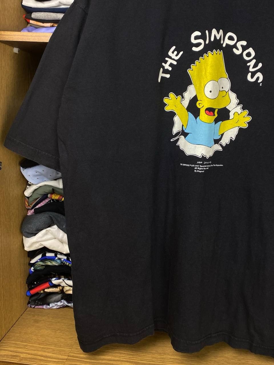 Cartoon Network × The Simpsons × Vintage Vintage Bart Simpson 1997 Matt Groening Graphic Diagonal Tee Size US L / EU 52-54 / 3 - 5 Thumbnail