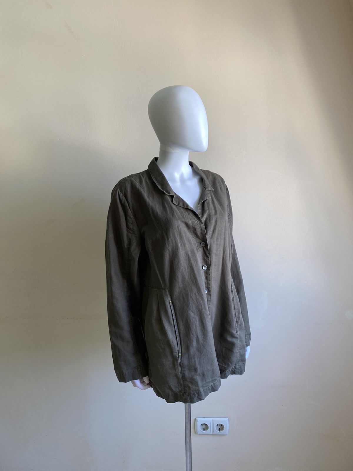 Gudrun Sjoden Gudrun Sjoden Womens Green Linen/Cotton Jacket Size L Size L / US 10 / IT 46 - 1 Thumbnail