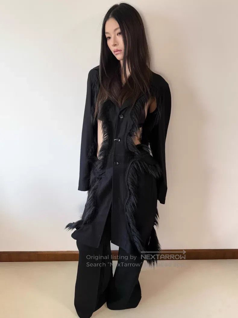 Comme des Garcons Comme des Garcons Frayed Deconstructed Open-Work Long Coat Size S / US 4 / IT 40 - 1 Thumbnail