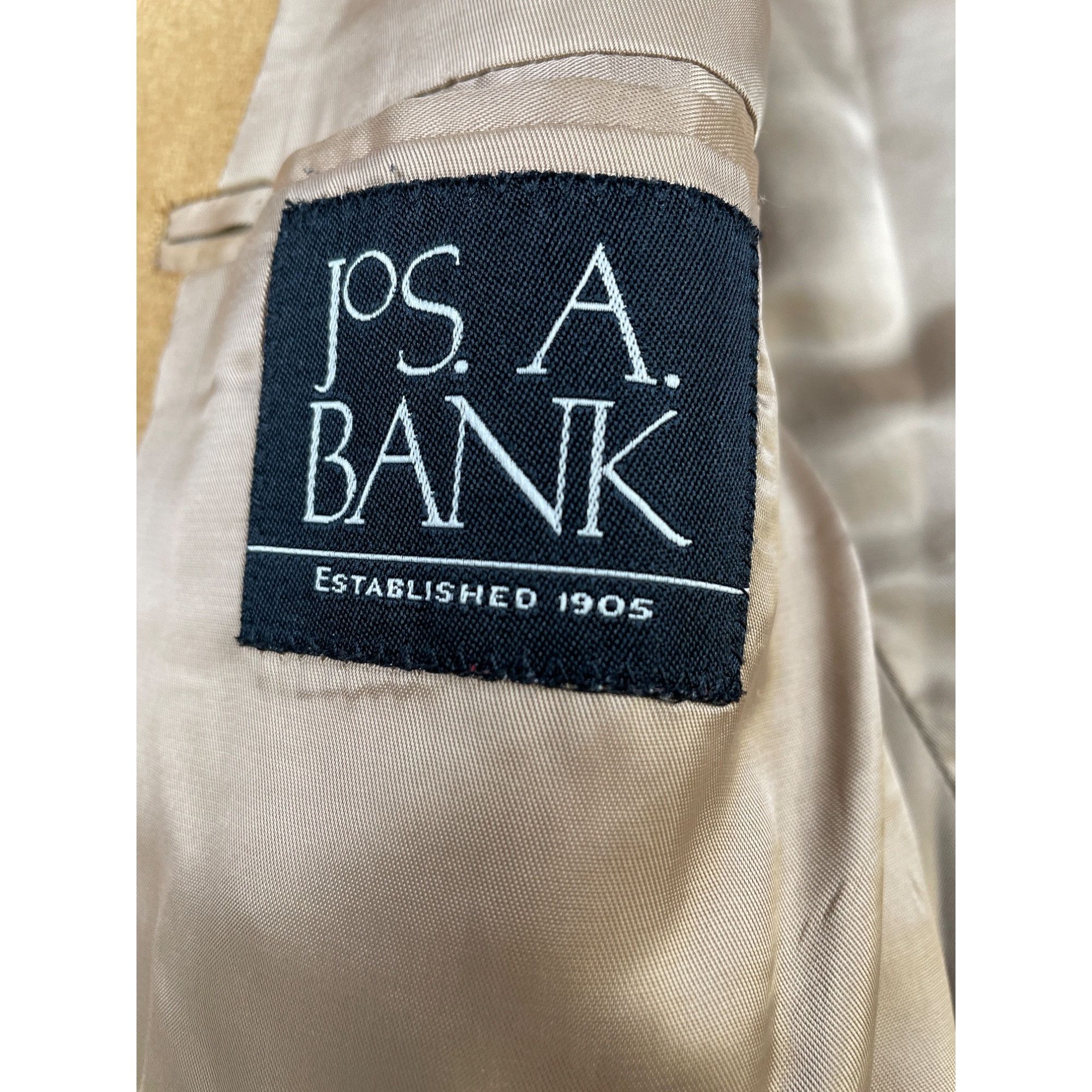 Other Jos A Bank Men's Tan Sports Coat/100% Cashmere Blazer Size 4 Size 44R - 7 Thumbnail