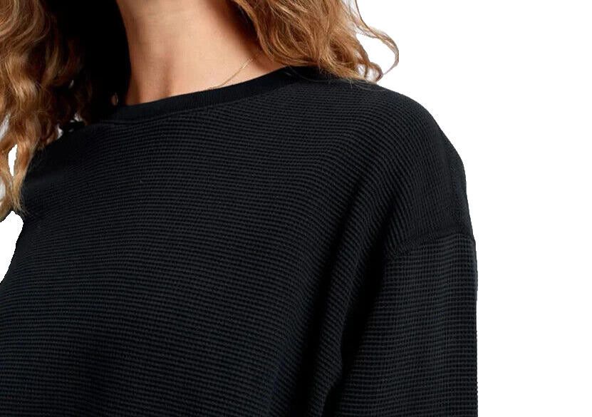 Reigning Champ Reigning Champ Women Small Black Flatback Thermal Shirt Top Size S / US 4 / IT 40 - 2 Thumbnail