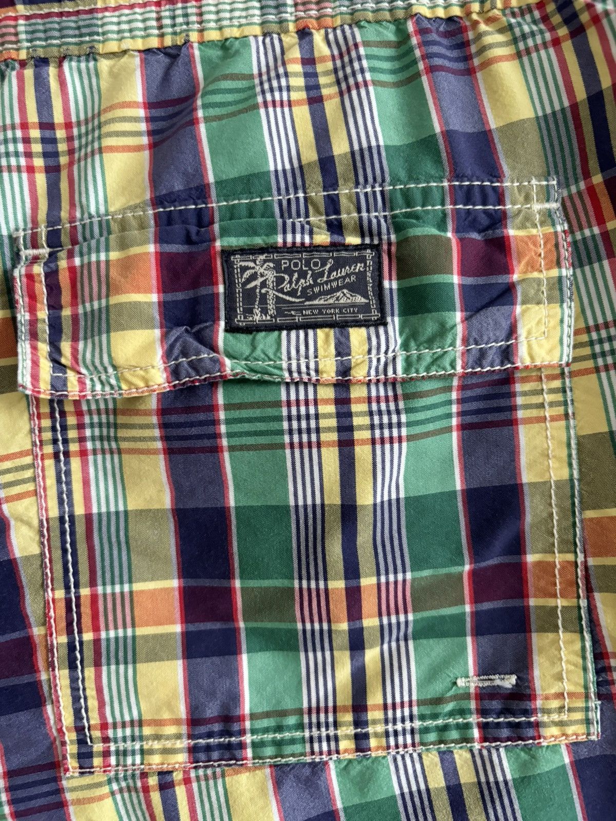Polo Ralph Lauren × Vintage Vintage Checkered Swim Shorts Ralph Lauren Size US 34 / EU 50 - 5 Thumbnail
