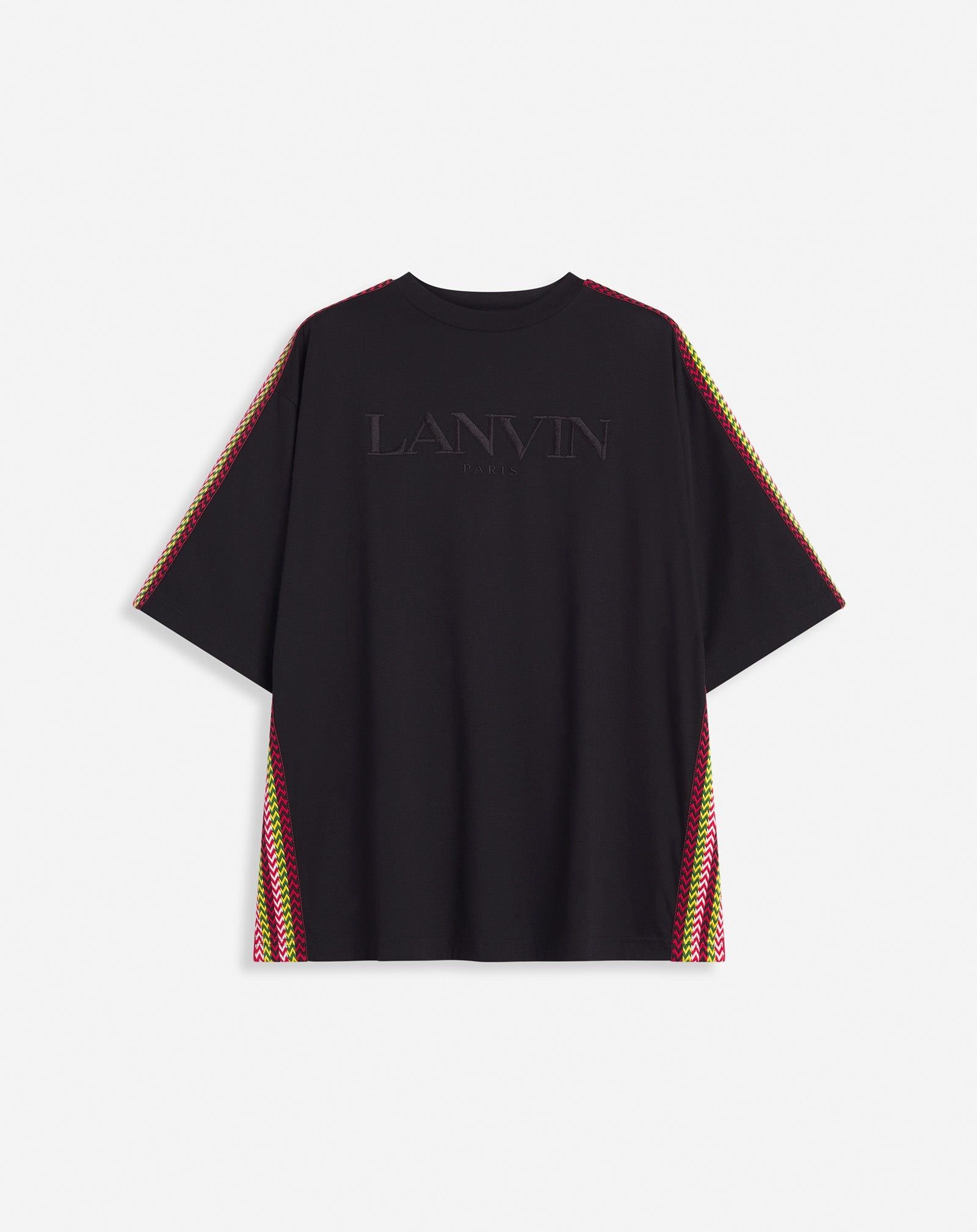 Lanvin o1w1db10225 Side Curb Oversized T-Shirt in Black Size US S / EU 44-46 / 1 - 1 Thumbnail