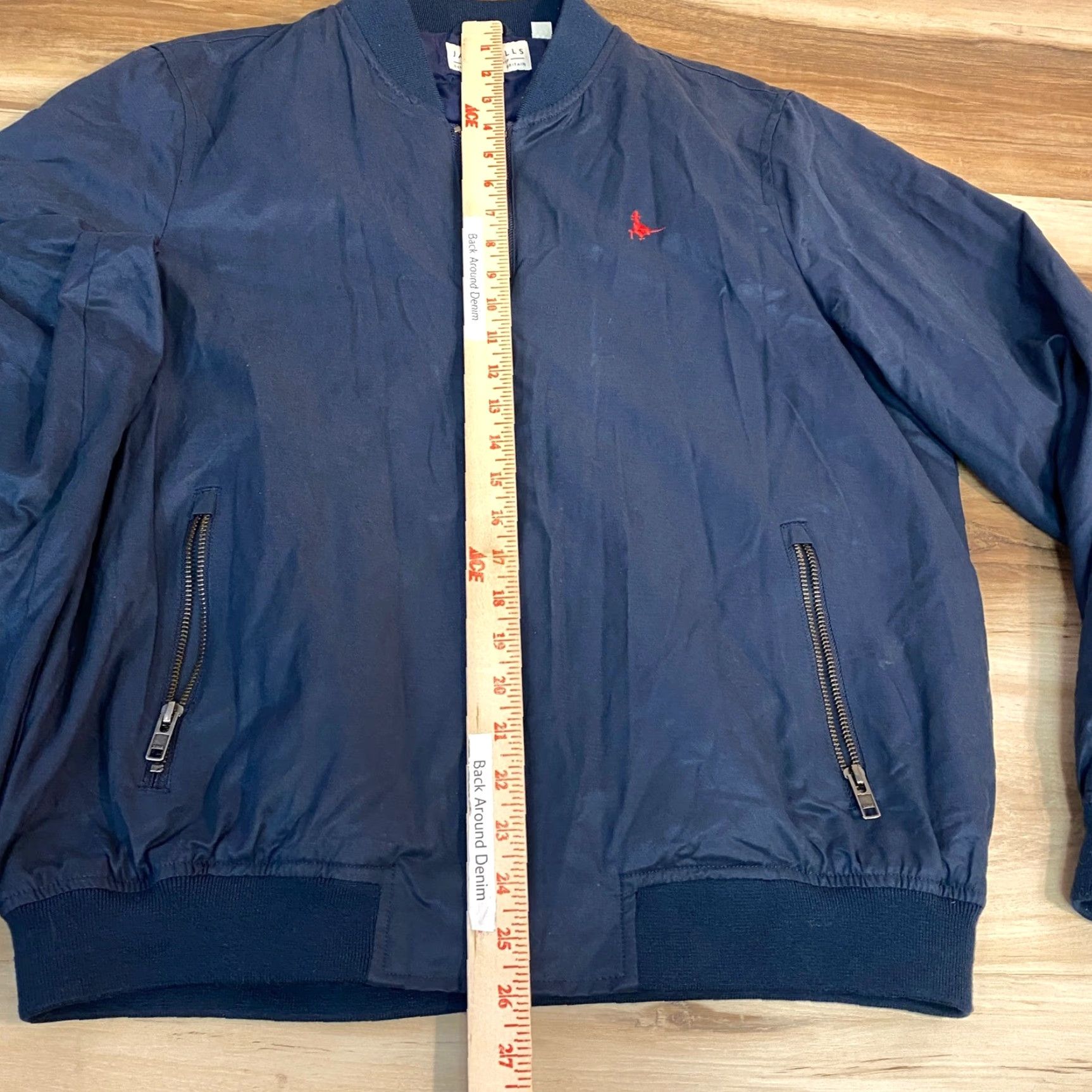 Jack Wills Jack Wills Bomber Jacket Mens Large Navy Lightweight Embroidered Pheasant Logo Size US L / EU 52-54 / 3 - 5 Thumbnail
