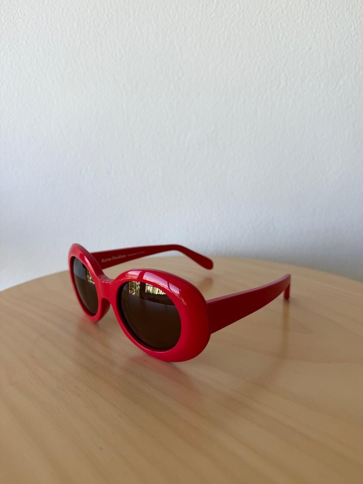 Acne Studios New acne studios mustang sunglasses red acetate oval Size ONE SIZE - 3 Thumbnail