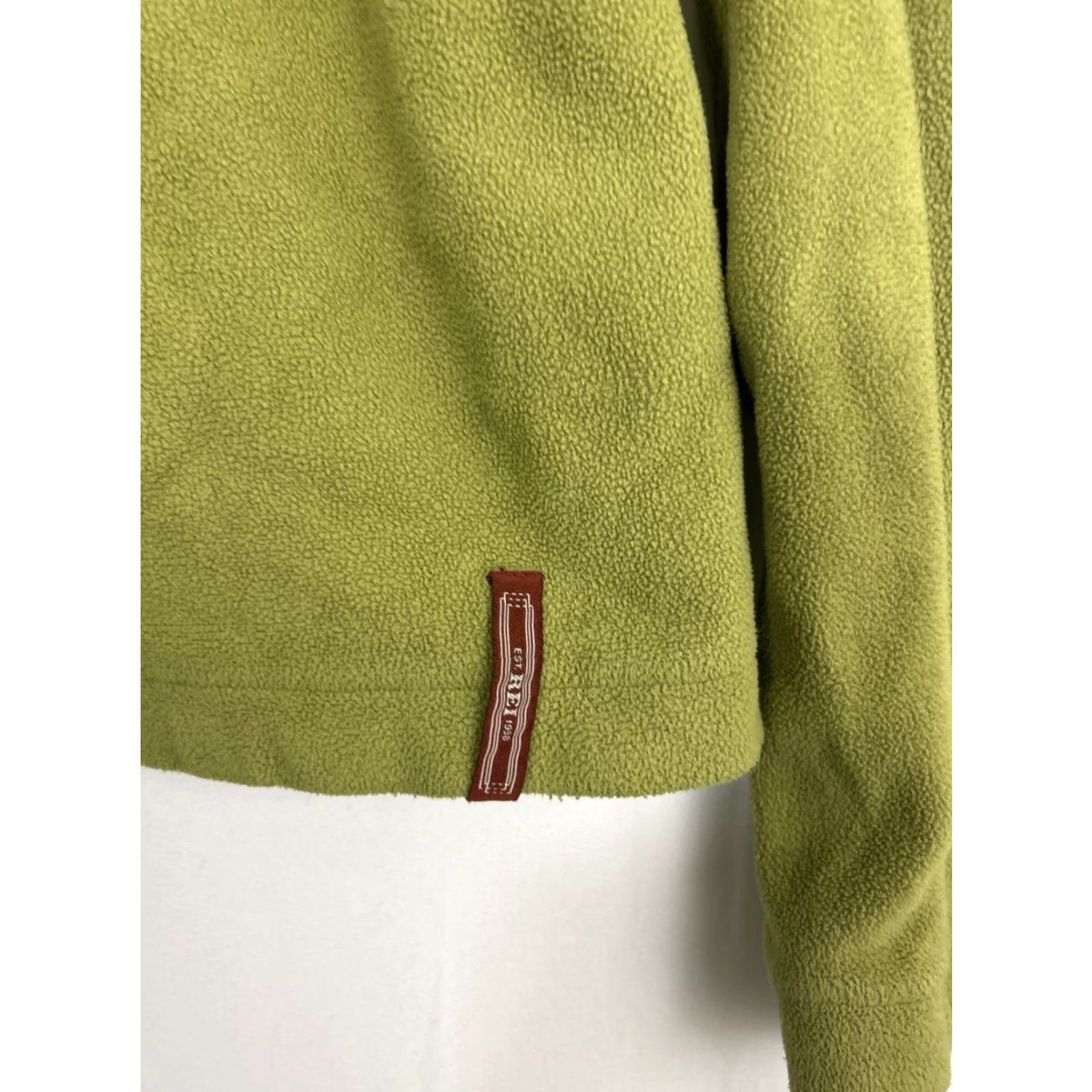 Vintage REI Pullover 1/4 Zip Fleece Green Womens Medium Outdoor Casual Long Sleeve Size M / US 6-8 / IT 42-44 - 4 Thumbnail