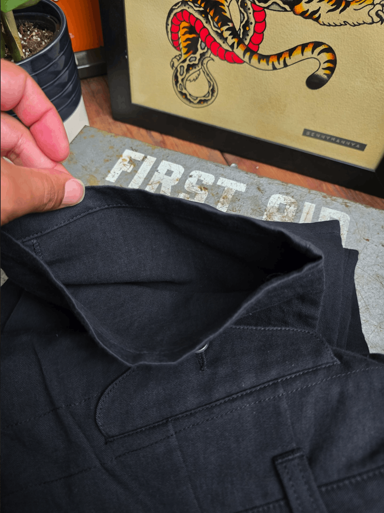 John Varvatos Artisan Cotton Linen Cargo Pant Size US 34 / EU 50 - 14 Thumbnail