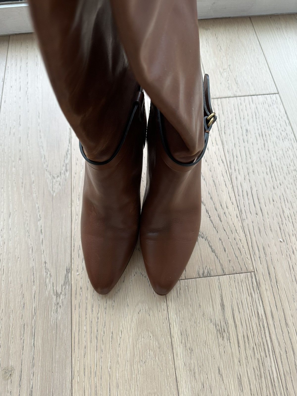 Polo Ralph Lauren Ralph Lauren Brown Leather Boots Size US 8.5 / IT 38.5 - 8 Thumbnail