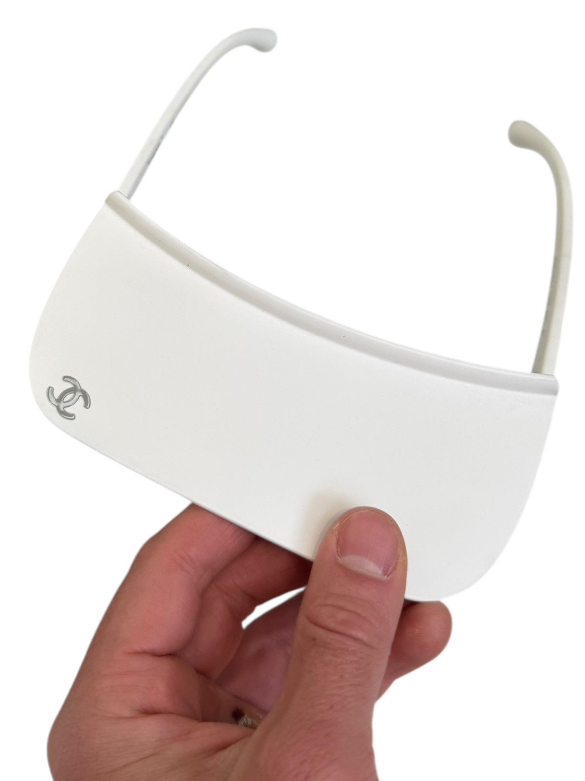 Chanel RARE Flip Visor White Sunglasses Size ONE SIZE - 8 Thumbnail