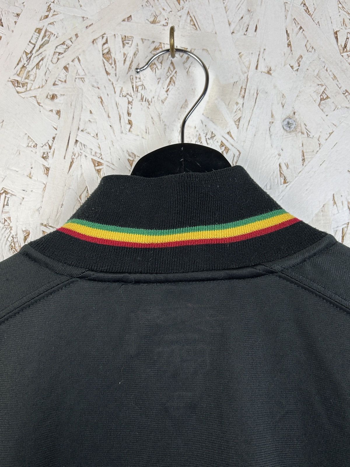 Vintage Rasta Stussy Tracksuit Jacket In Black Weed 420