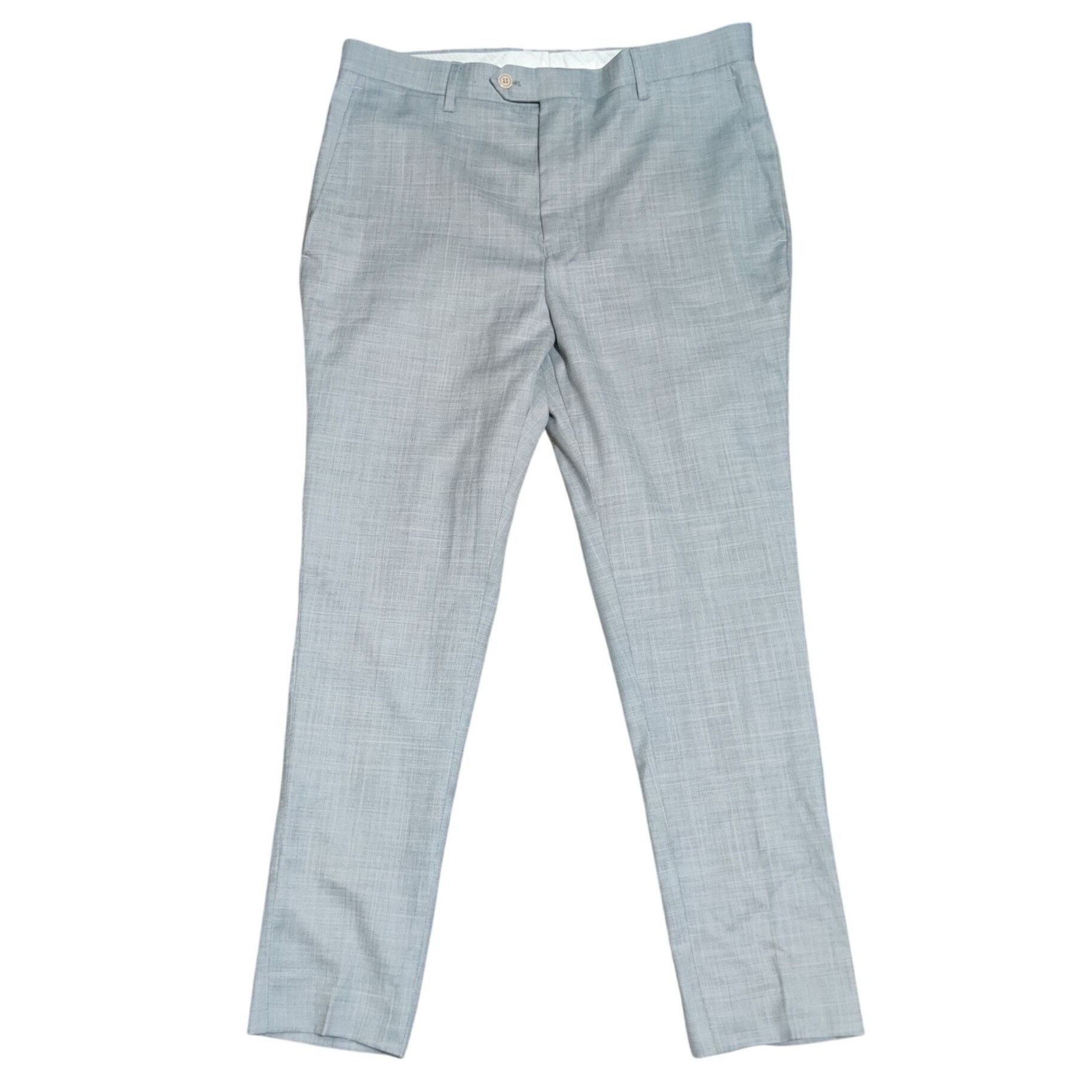 Other Studio Ferera 36 Grey Dress Pants Slim Fit Tapered Flat Fro Size US 36 / EU 52 - 1 Thumbnail