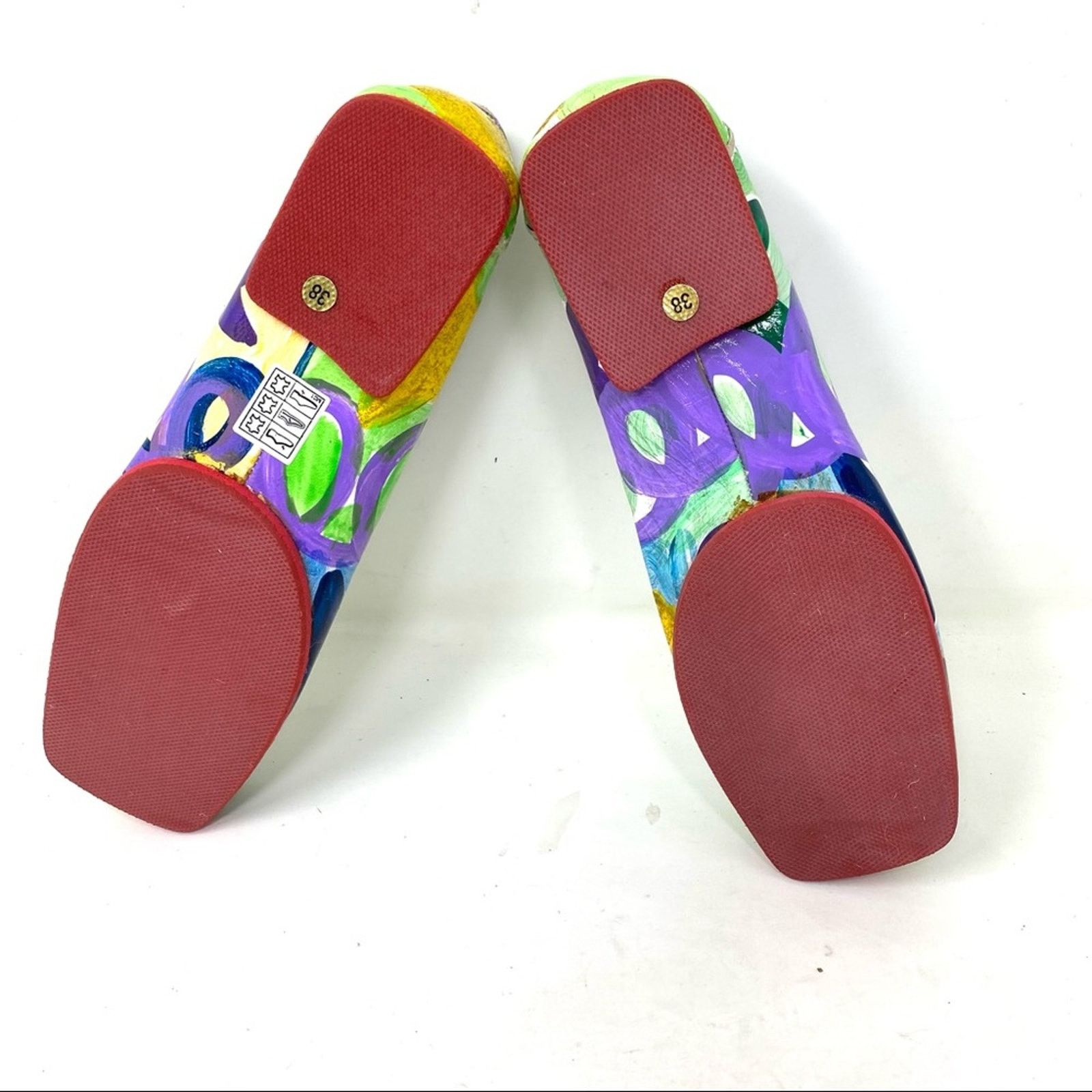 Other New Andrea Pfister multicolor painted square toe loafers 38 Size US 8 / IT 38 - 7 Thumbnail
