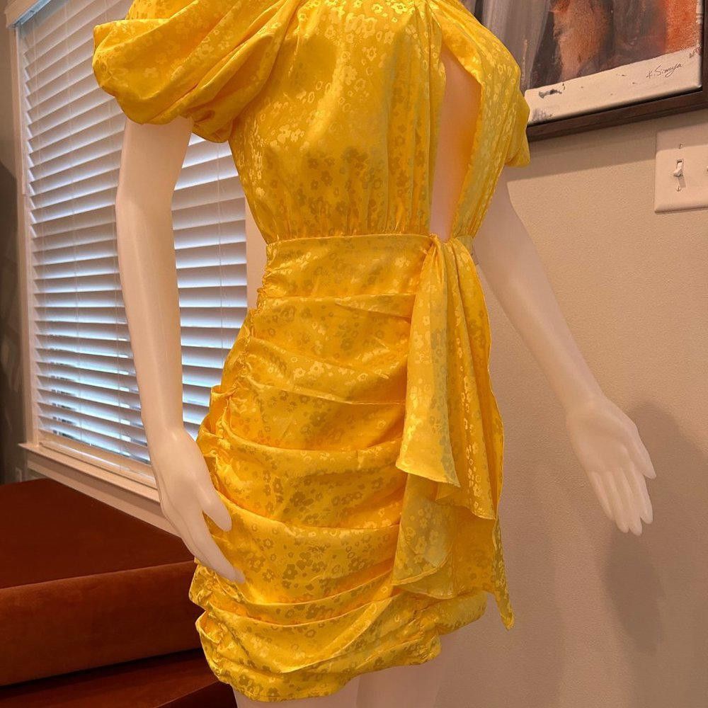 Designer For Love and Lemons Pleated & Ruffled Dress Size L / US 10 / IT 46 - 7 Thumbnail