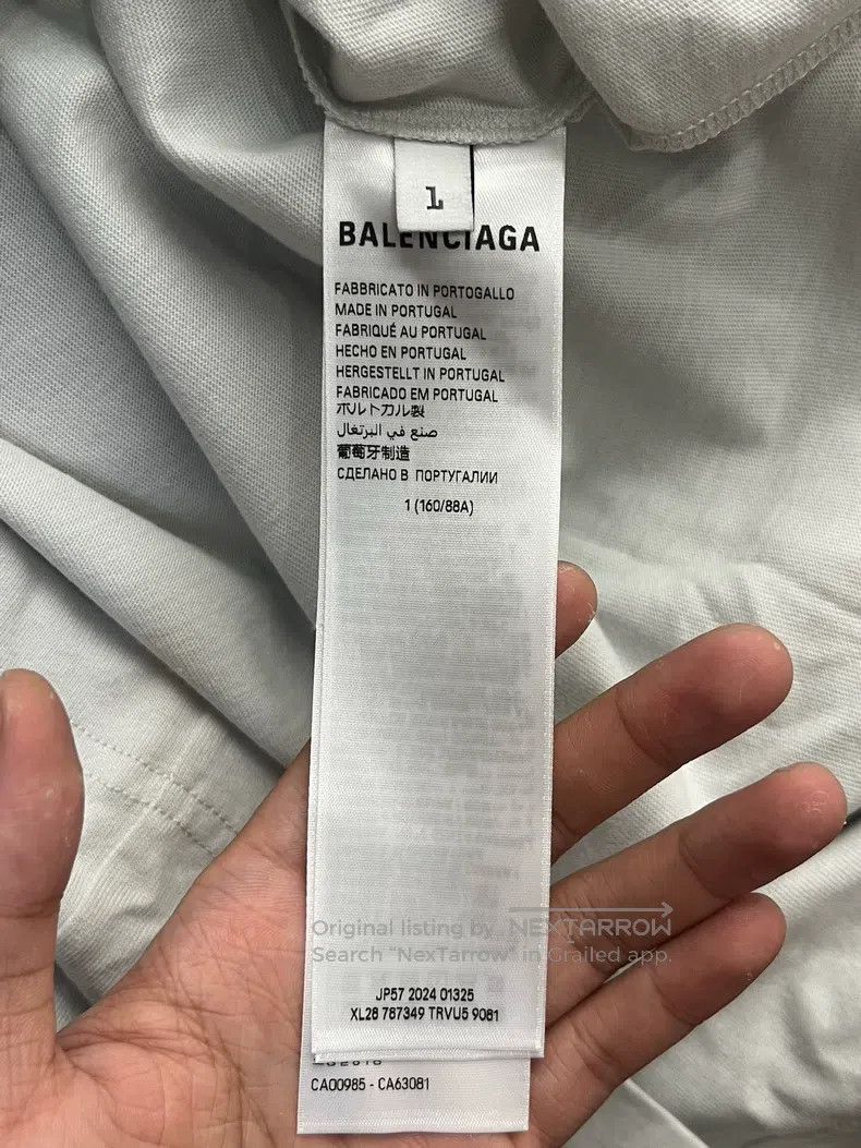 Balenciaga Balenciaga Letter Short Sleeve Crew Neck T-Shirt Men's Whi Size US S / EU 44-46 / 1 - 4 Thumbnail