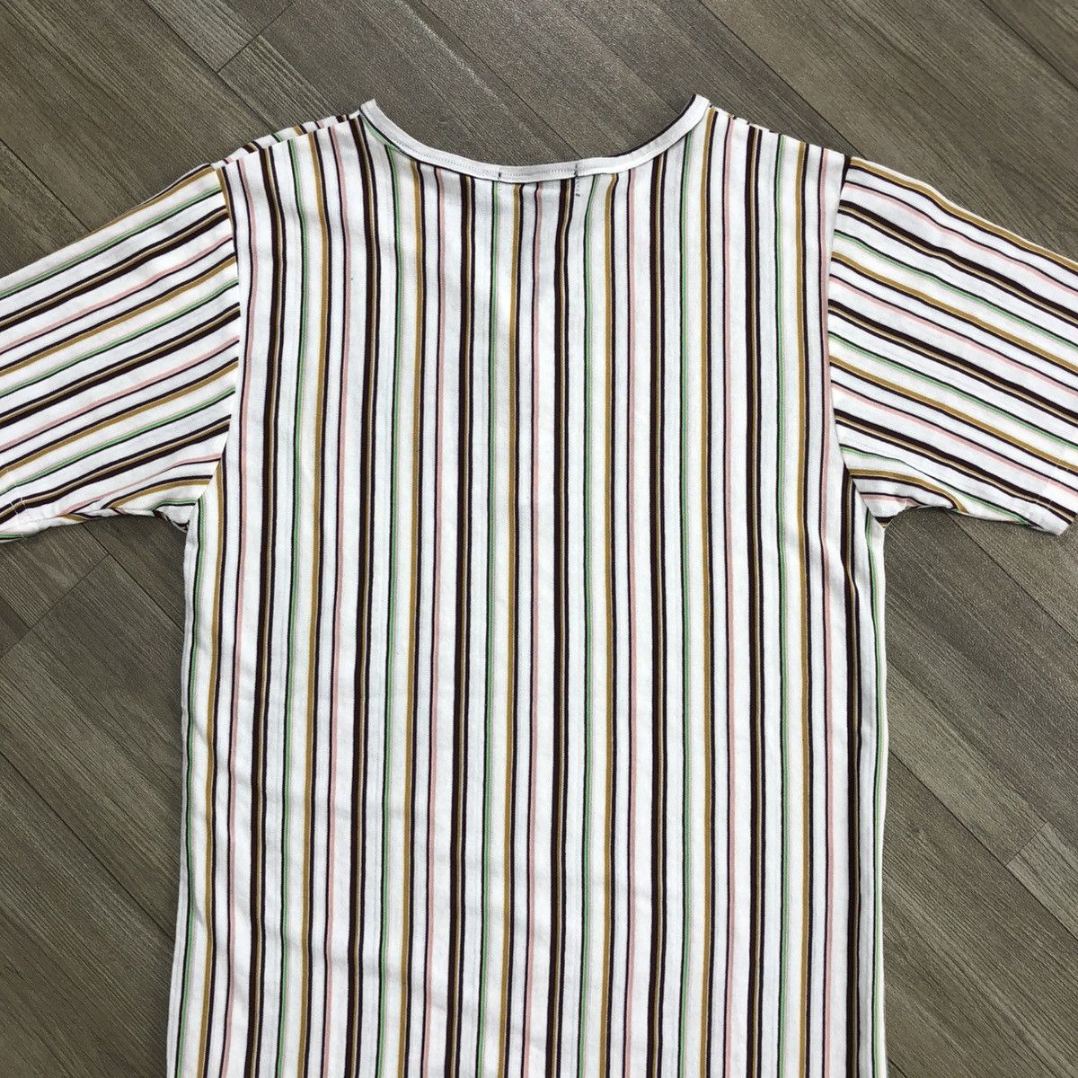 Tornado Mart 2000s Tornado Mart Japan Striped Lgb Goa Style Button TShirt Size S / US 4 / IT 40 - 10 Thumbnail