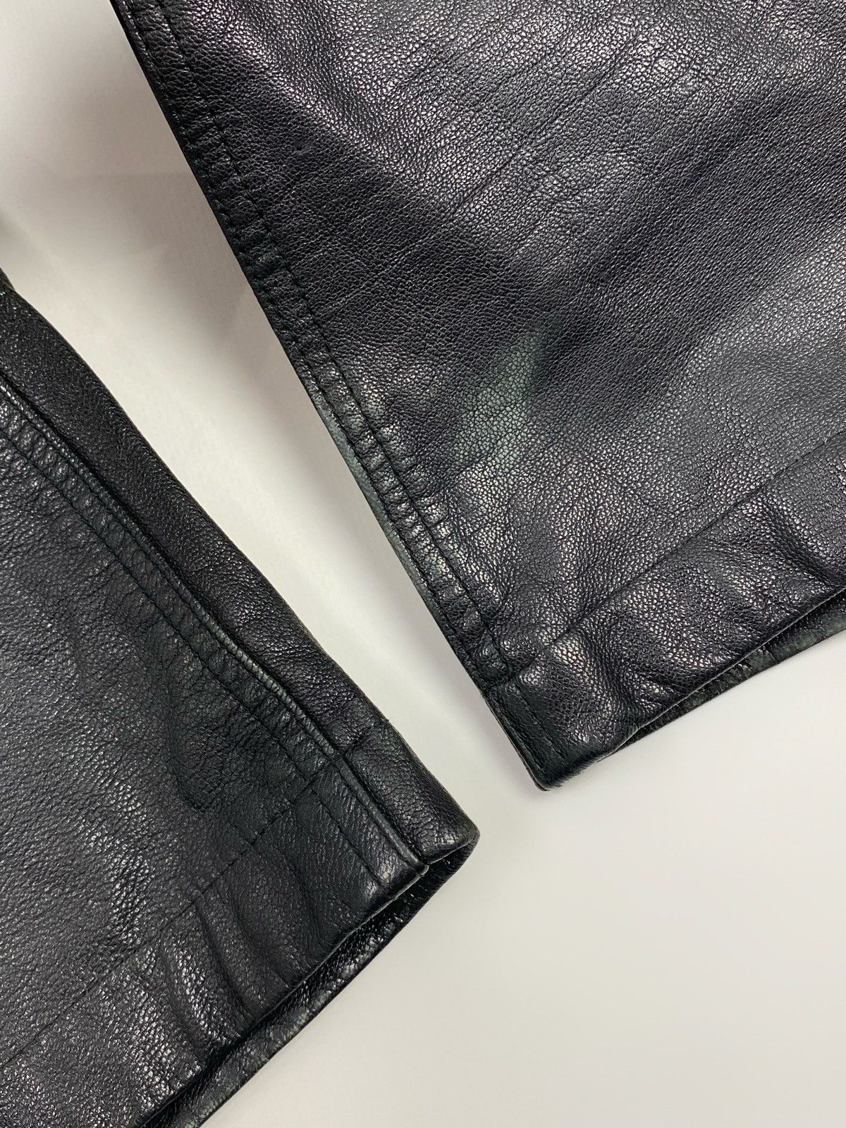 Vintage 1990’s Vintage Matinee Black Leather Biker Pants Size US 33 - 7 Thumbnail