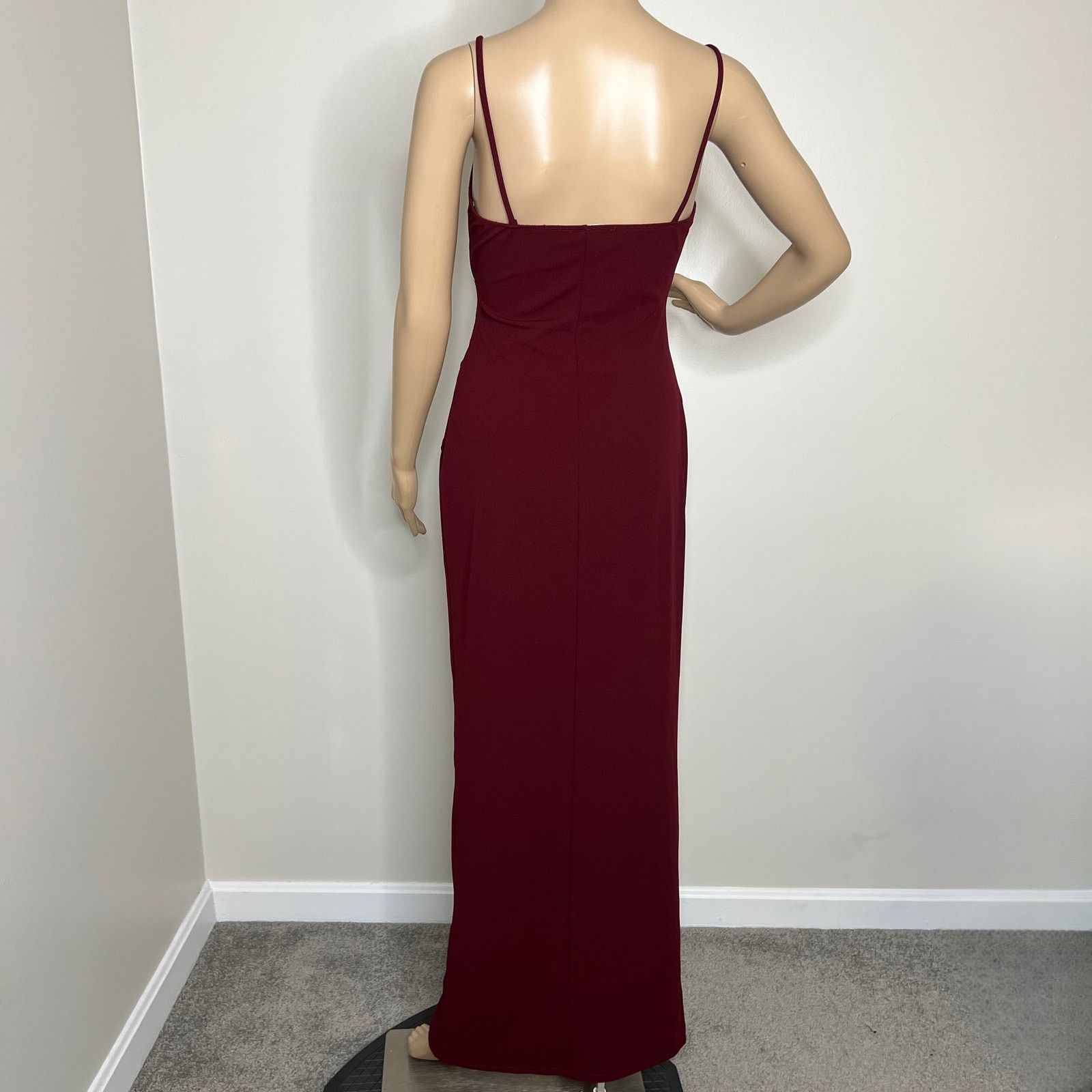 Other Lulus Sweetest Admirer Burgundy Ruched Surplice Maxi Dress Size S / US 4 / IT 40 - 3 Thumbnail