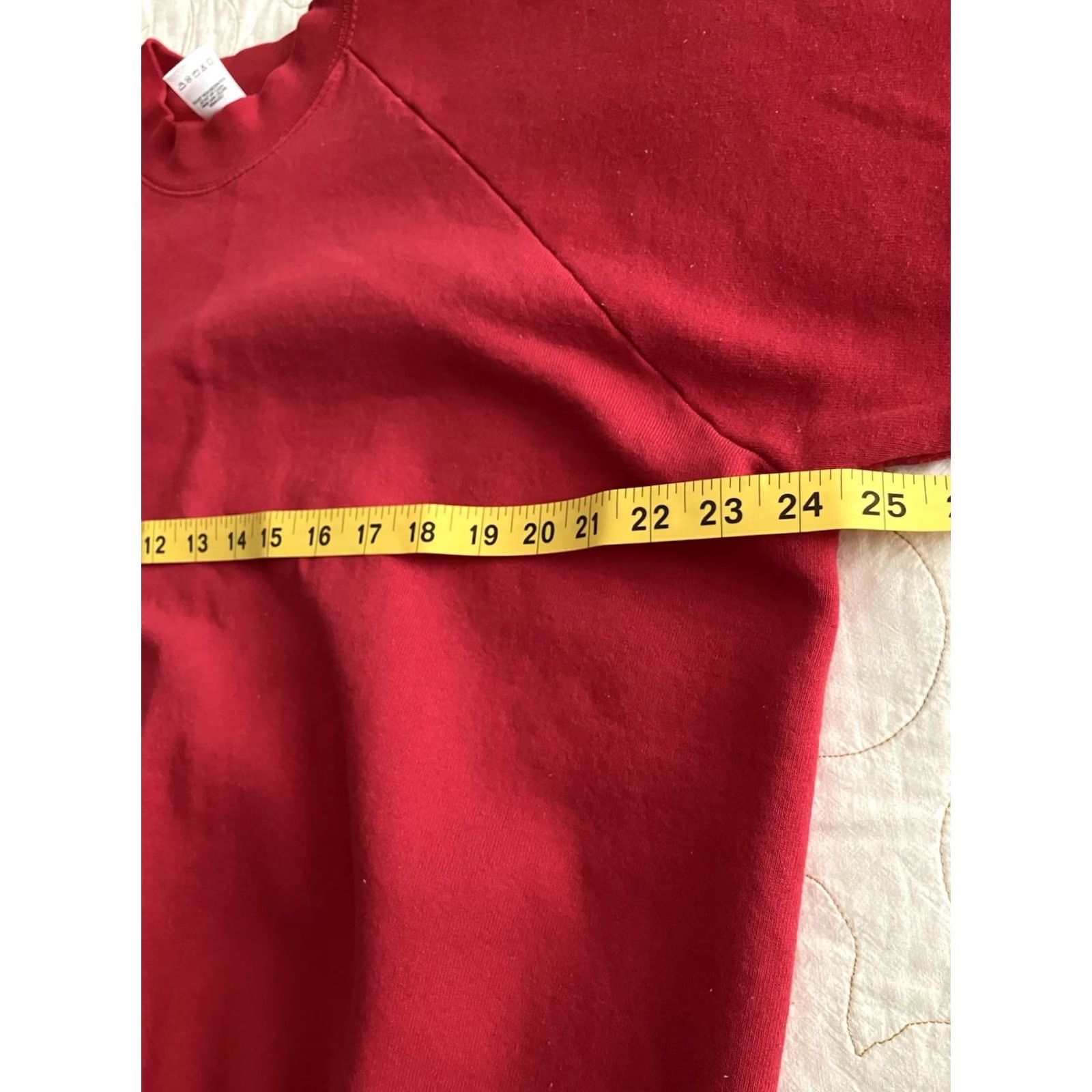 Fruit Of The Loom VINTAGE Fruit of the Loom Sweatshirt Womens XL Red Logo Raglan Sleeve Crew Neck Pullover Casual Wear Made in USA 90s Retro Outdoor Activewear Size XL / US 12-14 / IT 48-50 - 4 Thumbnail