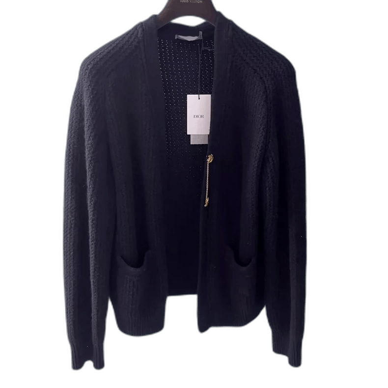 Dior Dior Gold Chain Knit Cardigan Black Jacket-2505 Size US L / EU 52-54 / 3 - 1 Thumbnail