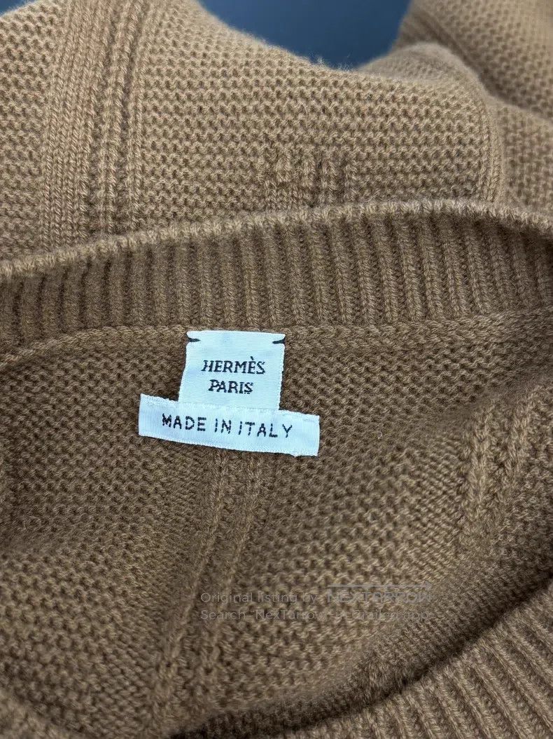Hermes Hermes Brown Textured Knit Sweater Size XS / US 0-2 / IT 36-38 - 4 Thumbnail