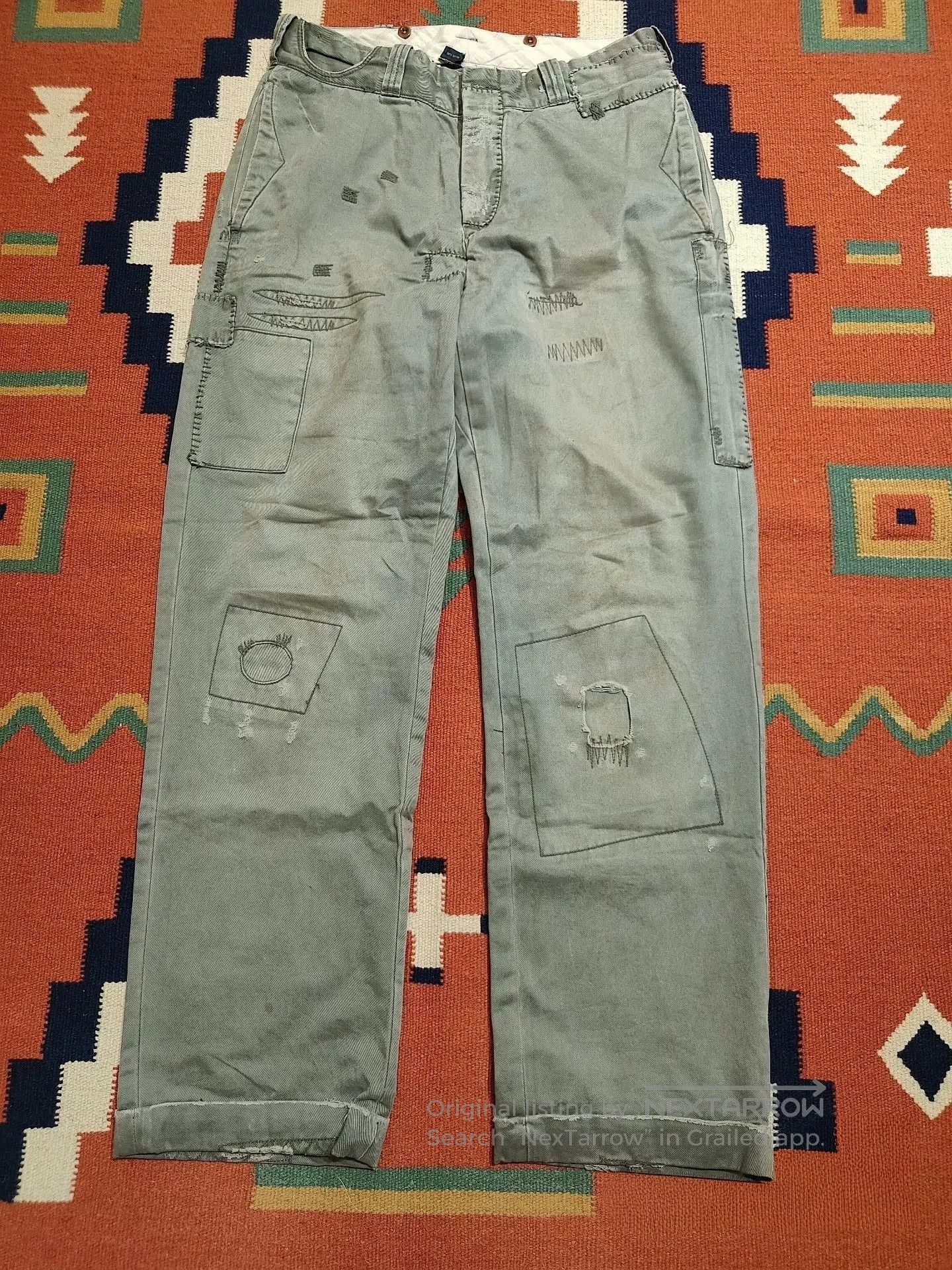 RRL Ralph Lauren Vintage RRL Distressed Patch Pants. Size US 32 / EU 48 - 1 Thumbnail