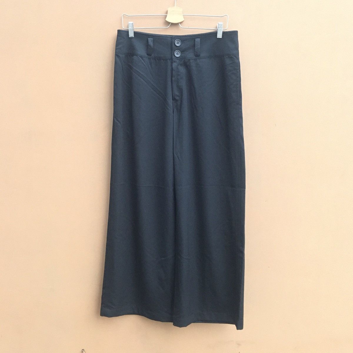 image of Y’S Yohji Yamamoto Laine Wool Baggy Trouser Pants in Black, Men's (Size 33)
