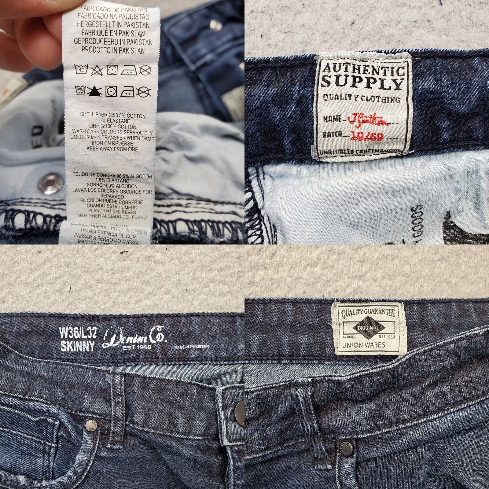 Denim & Co. Denim Co. Jeans Mens 36x32 Blue Denim Comfy Flex Stretch Distressed Skinny Leg Size US 36 / EU 52 - 8 Thumbnail