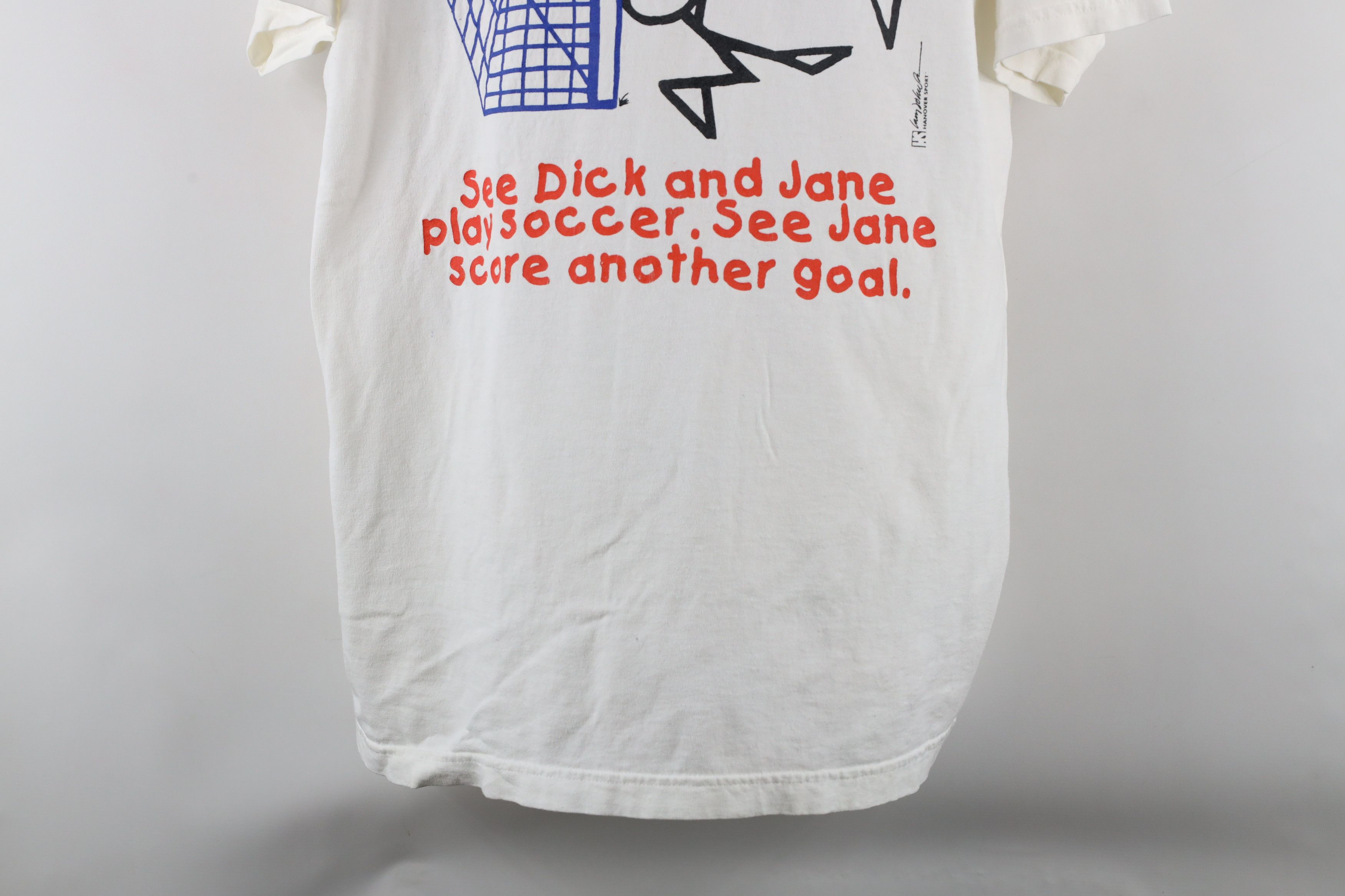 Vintage Vintage 90s Streetwear Jane Soccer Short Sleeve T-Shirt USA Size US L / EU 52-54 / 3 - 3 Thumbnail