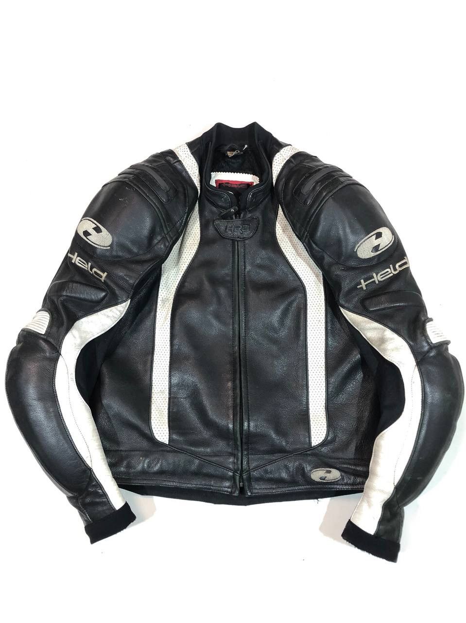 image of Genuine Leather x Moto Held Moto Leather Jacket Racing Vintage in Black, Men's (Size Medium)