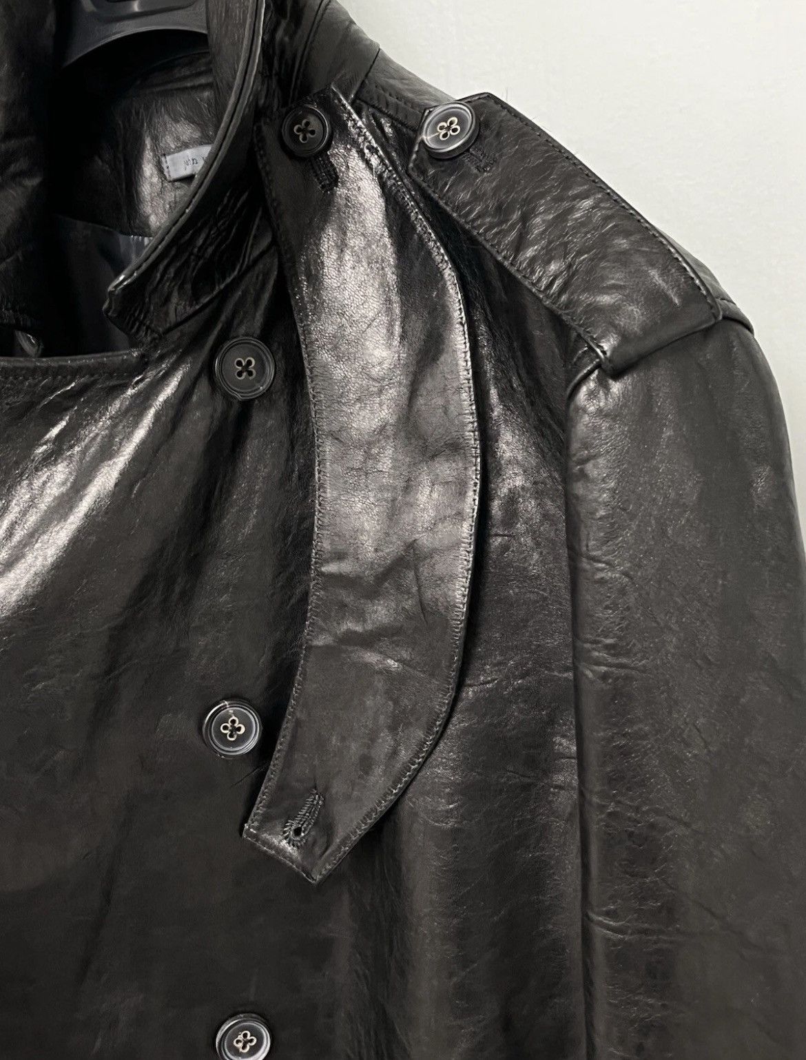 John Varvatos Contrast leather Trench Coat Size EU50 USA 40. Size US M / EU 48-50 / 2 - 16 Thumbnail