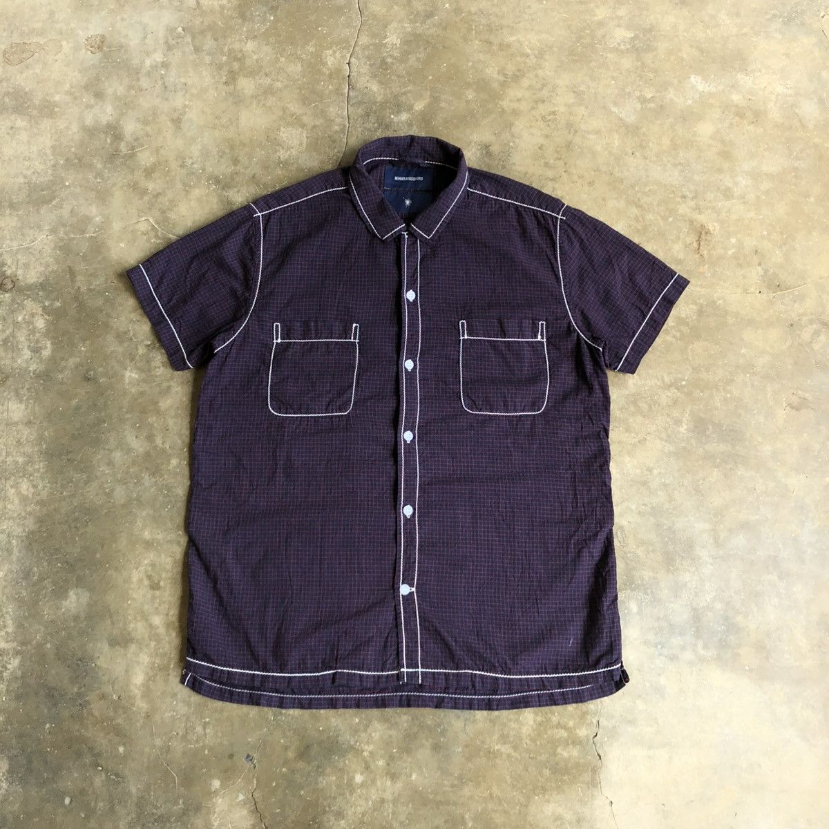 Maison MIHARA YASUHIRO 🇯🇵 Miharayasuhiro Japan Contrast Stitch Plaid Shirt Size US M / EU 48-50 / 2 - 1 Thumbnail