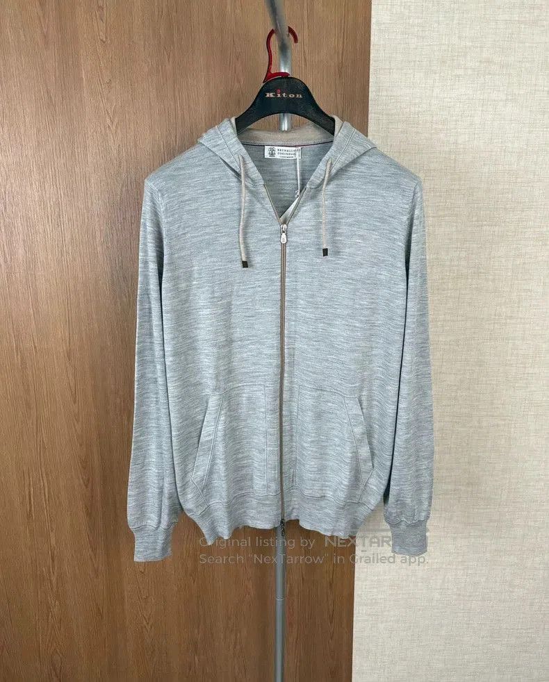 Brunello Cucinelli Hooded Knit Cardigan.