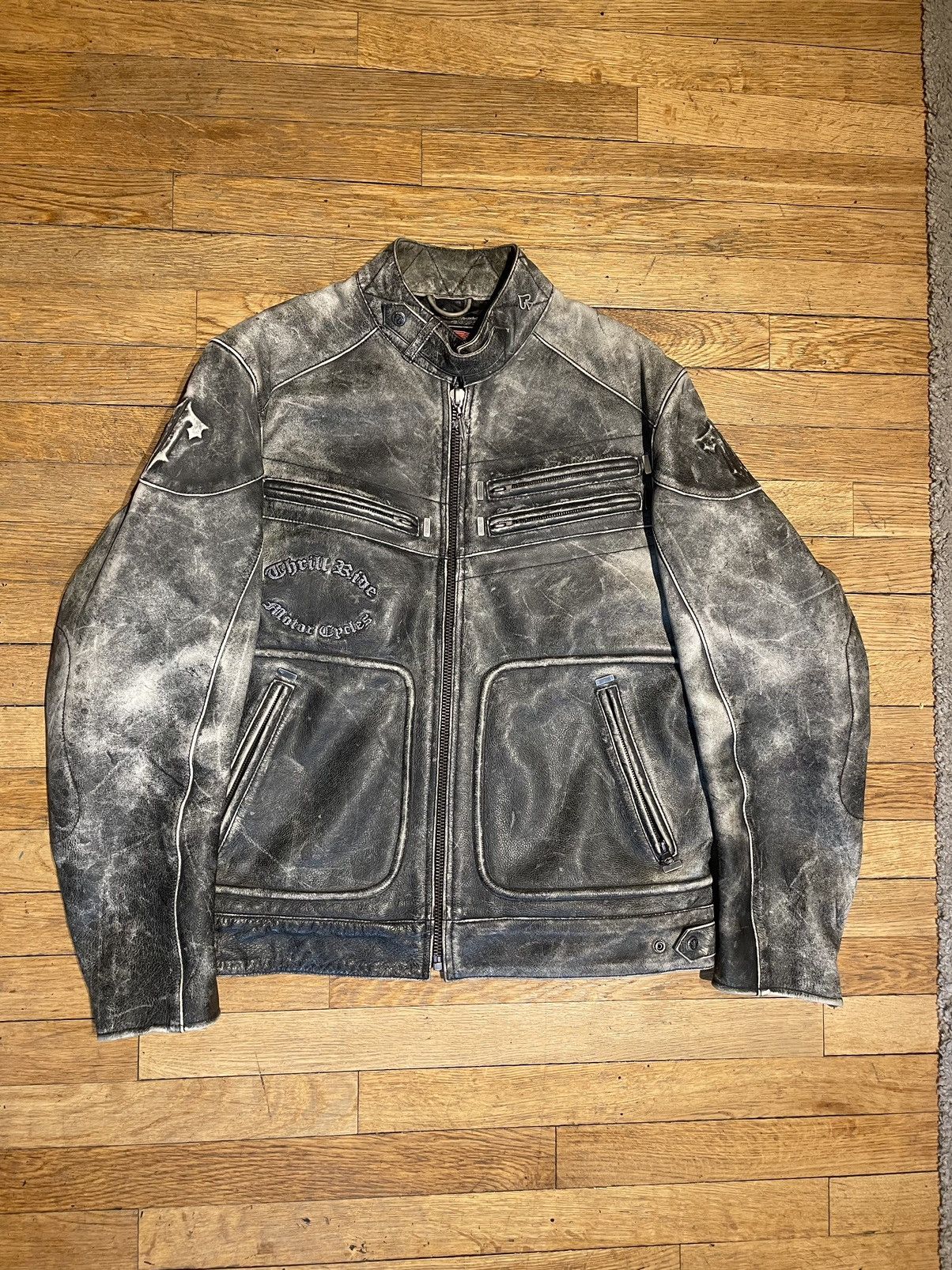 Vintage leather moto jacket Size US L / EU 52-54 / 3 - 1 Thumbnail