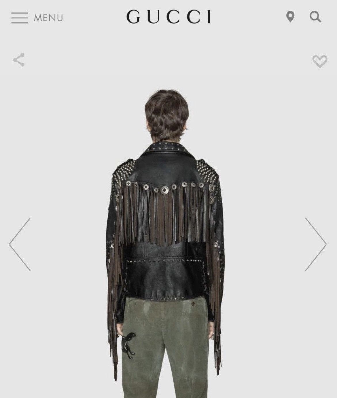 Gucci Gucci Studded Leather Biker Jacket with Fringe Size US M / EU 48-50 / 2 - 4 Thumbnail