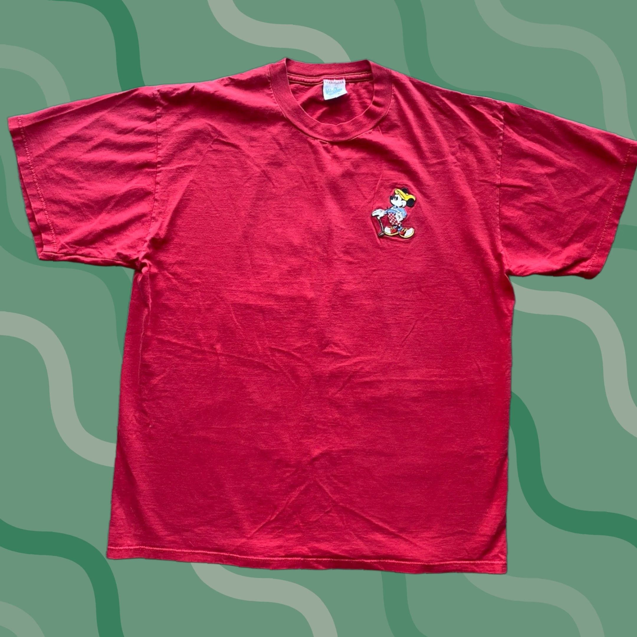 Velva Sheen VINTAGE Velva Sheen Disney T-Shirt Red Mens XL Short Sleeve Mickey Mouse 80s Cartoon Golfing Size US XL / EU 56 / 4 - 1 Thumbnail