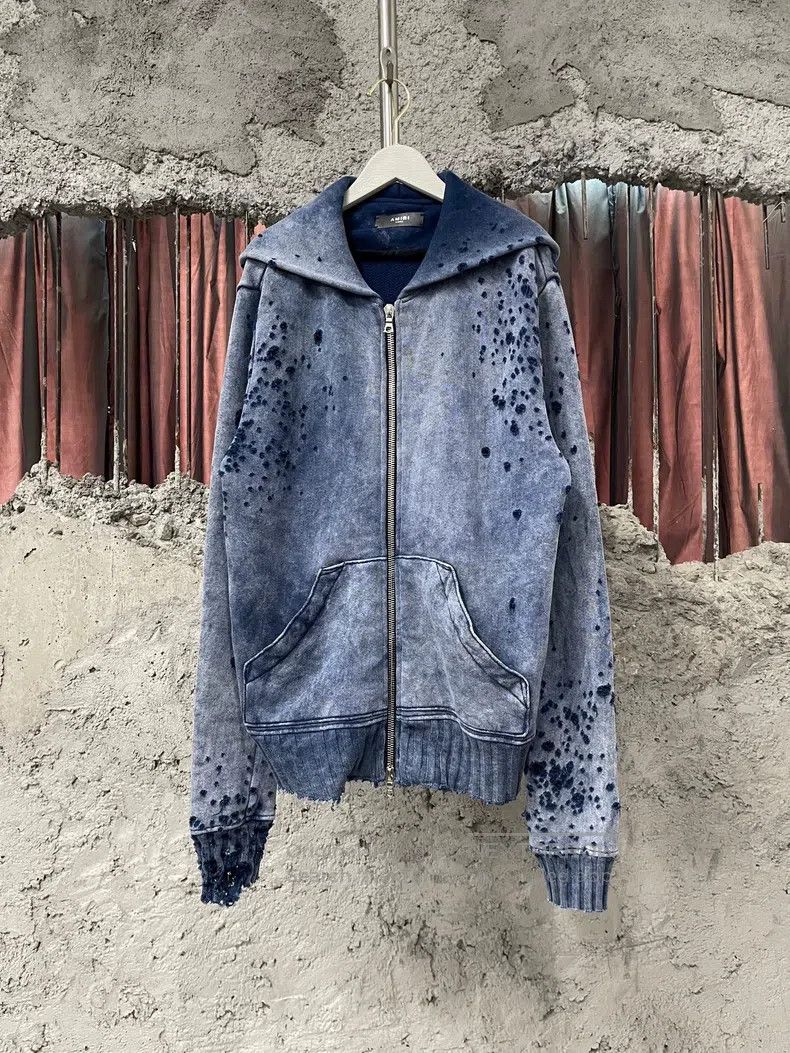 Amiri Amiri Blue shotgun zipper sweater jacket Size US XS / EU 42 / 0 - 1 Thumbnail