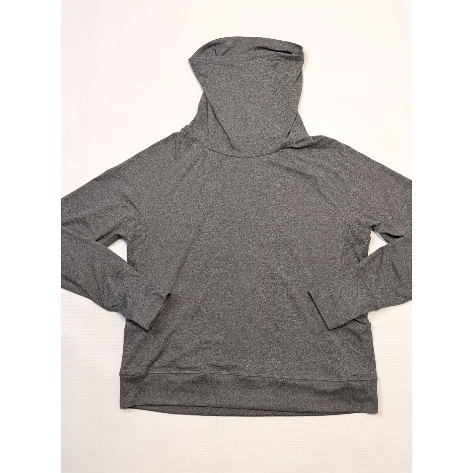 Vintage 7 Diamonds Hoodie Womens Small Gray Cowl Neck Thumbholes Zip Pocket Pullover Shirt Size S / US 4 / IT 40 - 4 Thumbnail
