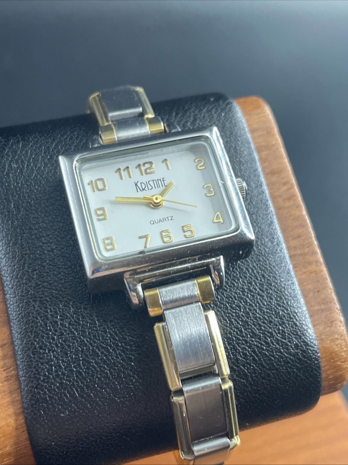 Designer Kristine Silver Tone Gold Accented Quartz Watch & New Batt Size ONE SIZE - 1 Thumbnail