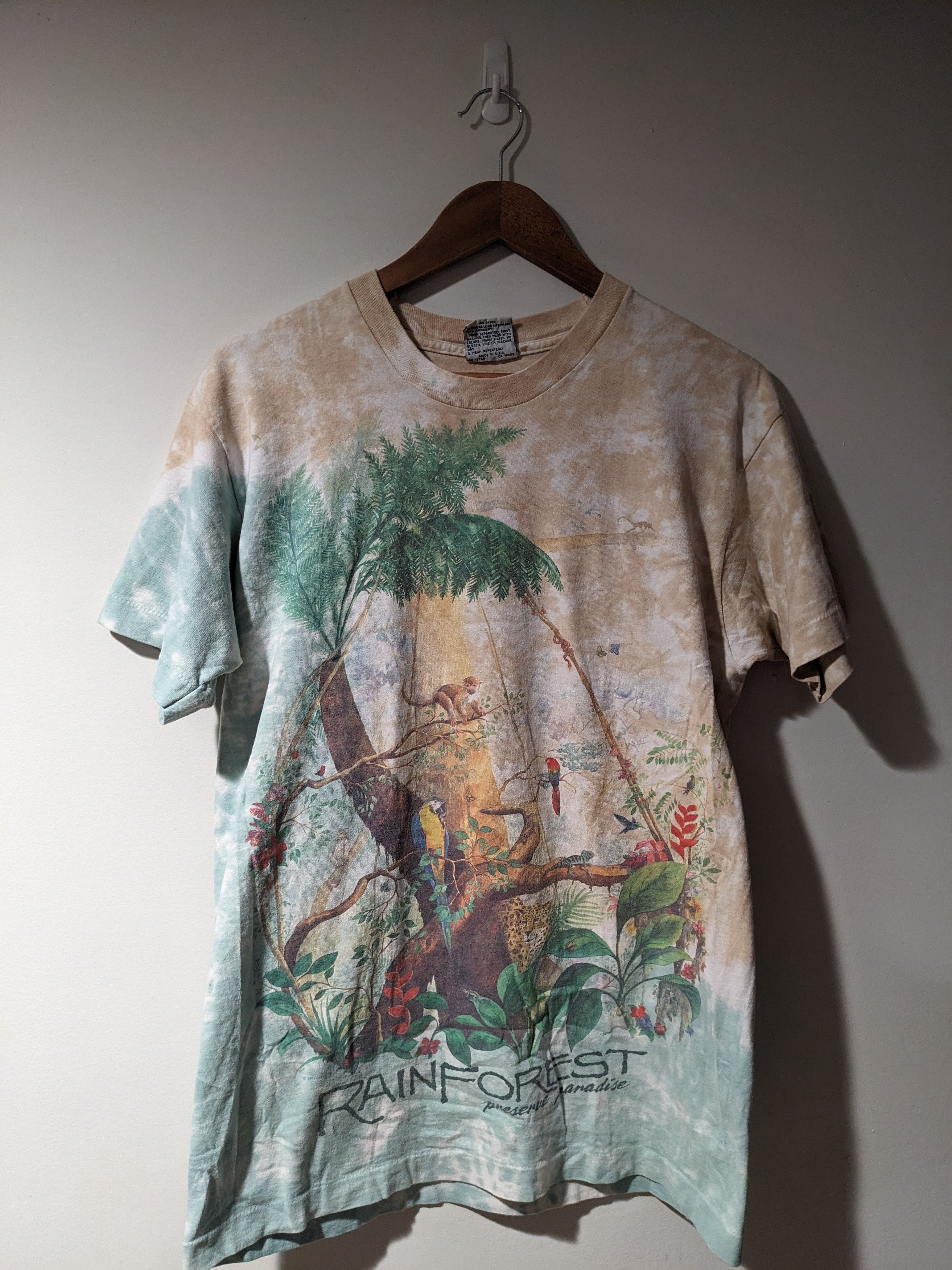 Liquid Blue × Vintage Vintage 90s Liquid Blue Rainforest Preserve Paradise T-Shirt Size US L / EU 52-54 / 3 - 1 Thumbnail