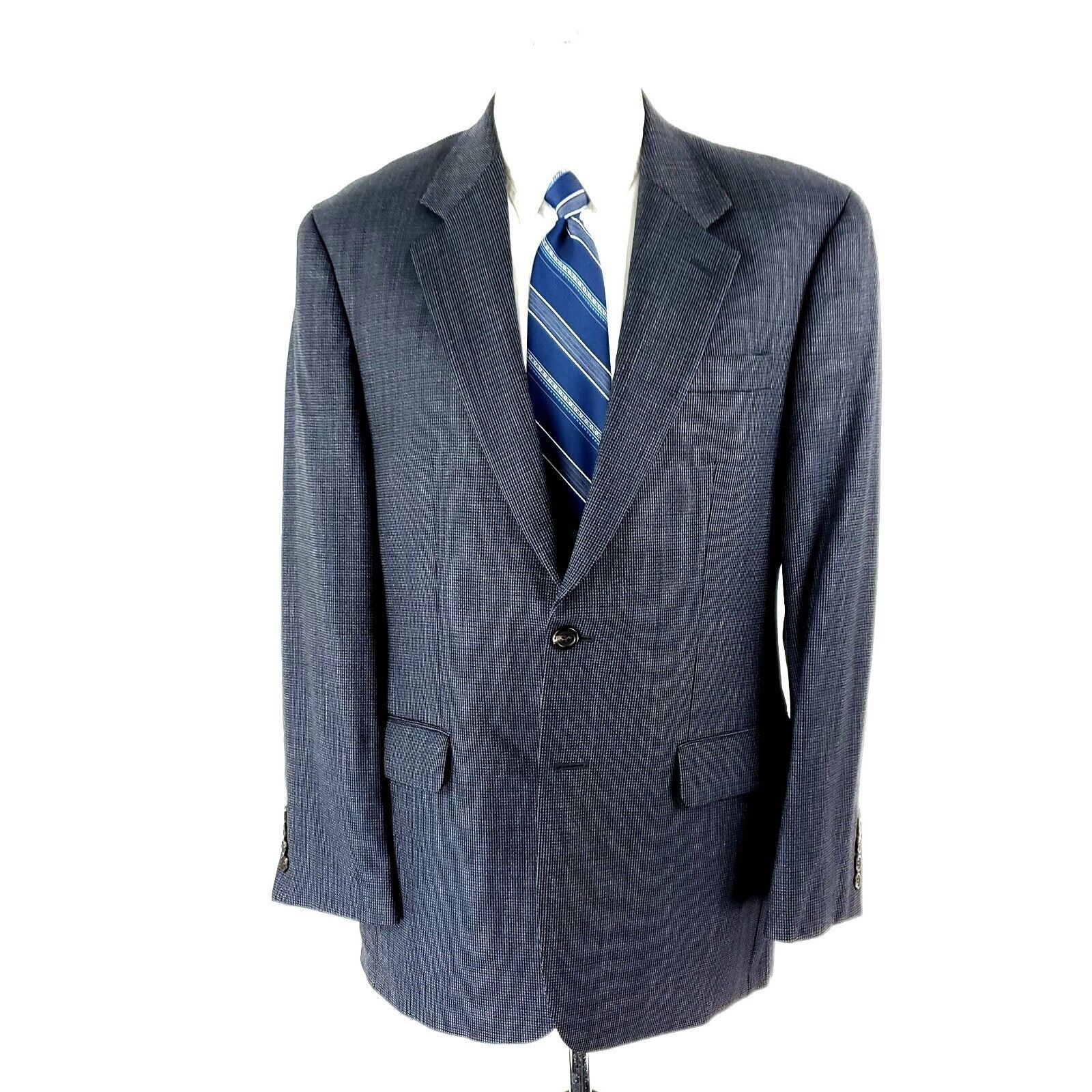 Lauren Ralph Lauren Lauren Ralph Lauren Wool 2 Button Sport Coat 40R Blue Check Size 40R - 3 Thumbnail