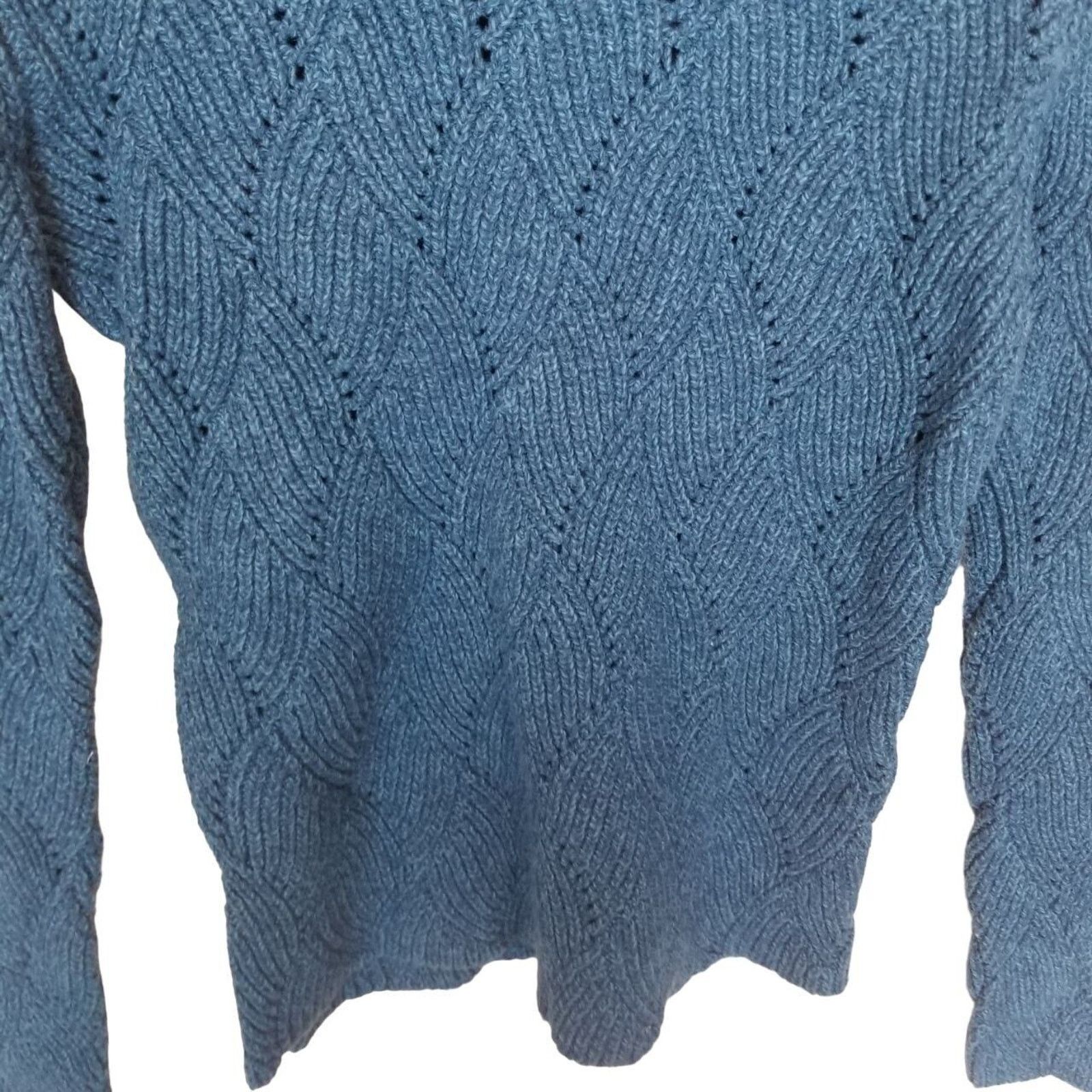 Sundry Sundance Womens Pointelle Knit Silk Cotton Turtleneck PXS Size XS / US 0-2 / IT 36-38 - 3 Thumbnail