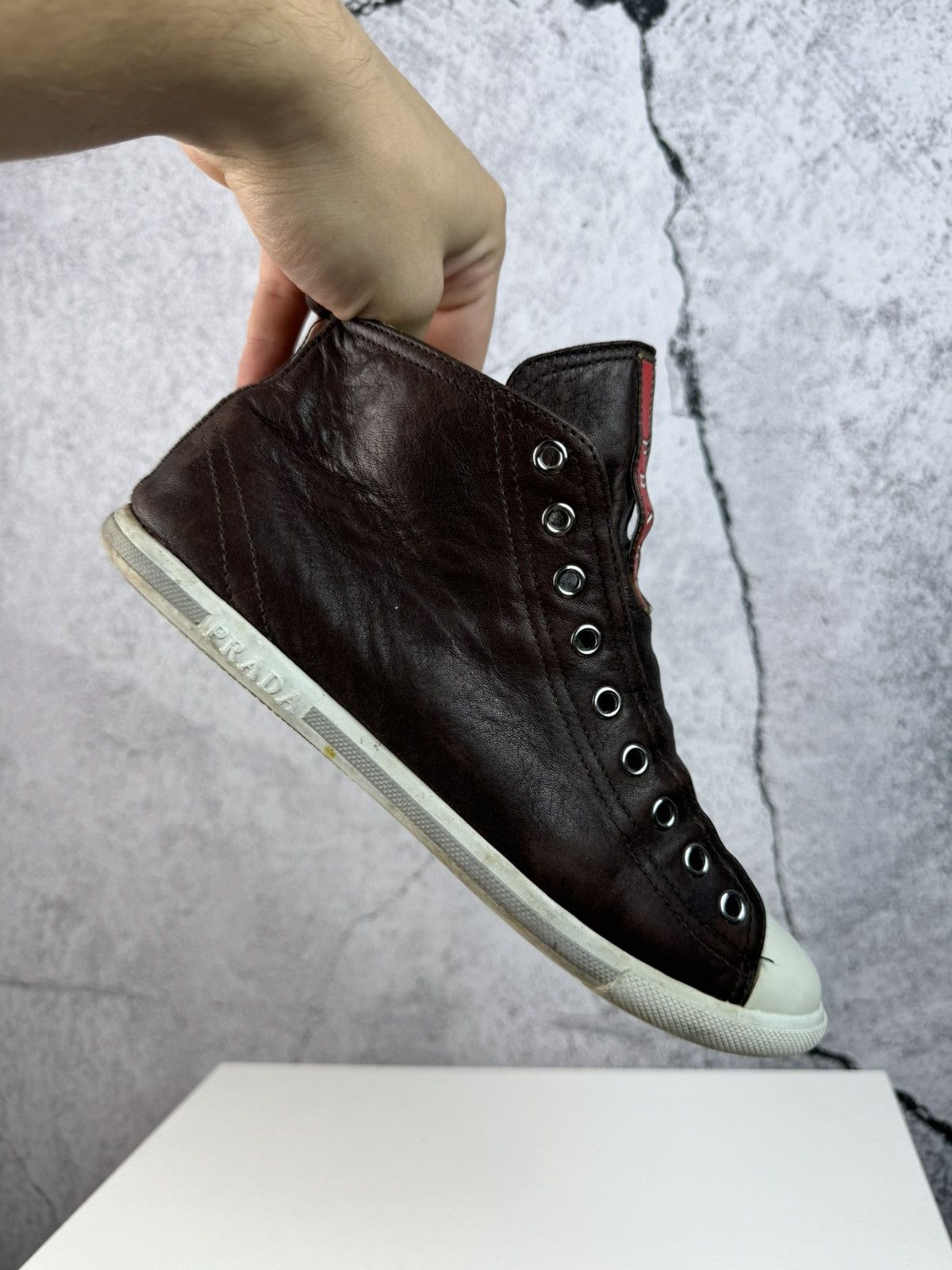 Prada Prada Women’s High-Top Sneakers Size US 9.5 / IT 39.5 - 2 Thumbnail
