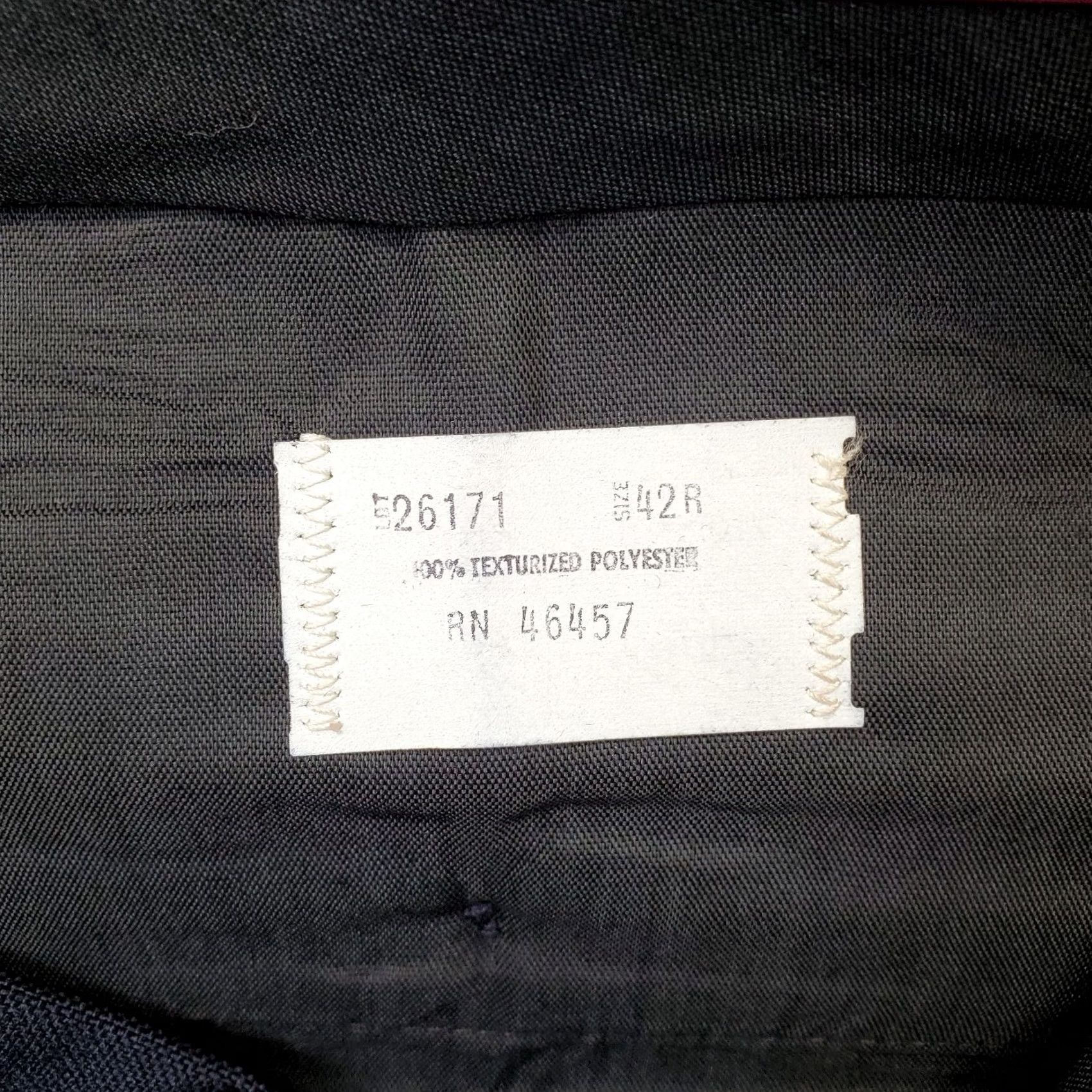 Vintage Oakton Mens Dress Pants Navy 42R Flat Front Classic Stretch Formal Trousers Size 42R - 7 Thumbnail