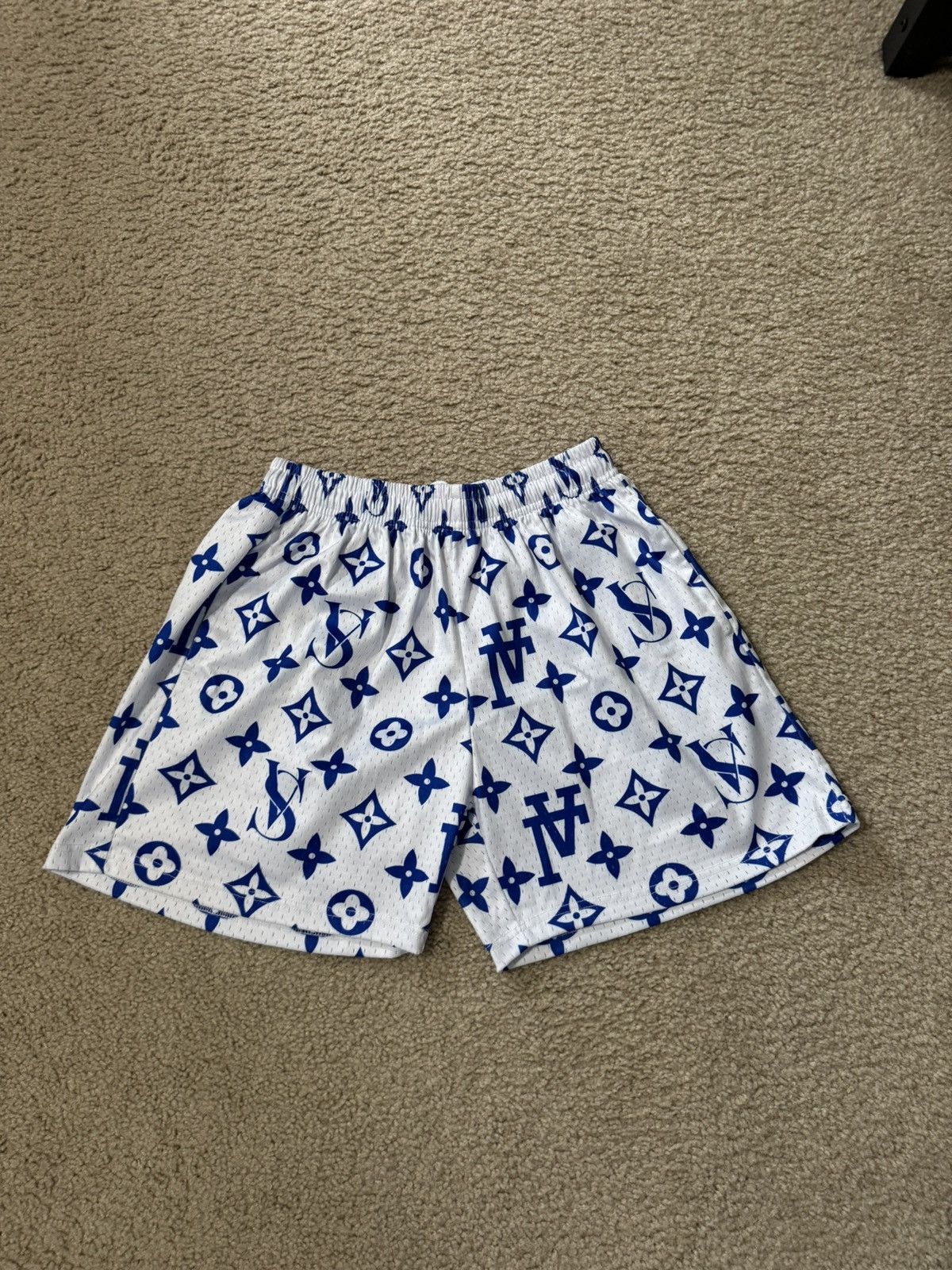 Versailles LA white and blue mesh shorts Size US 30 / EU 46 - 1 Thumbnail