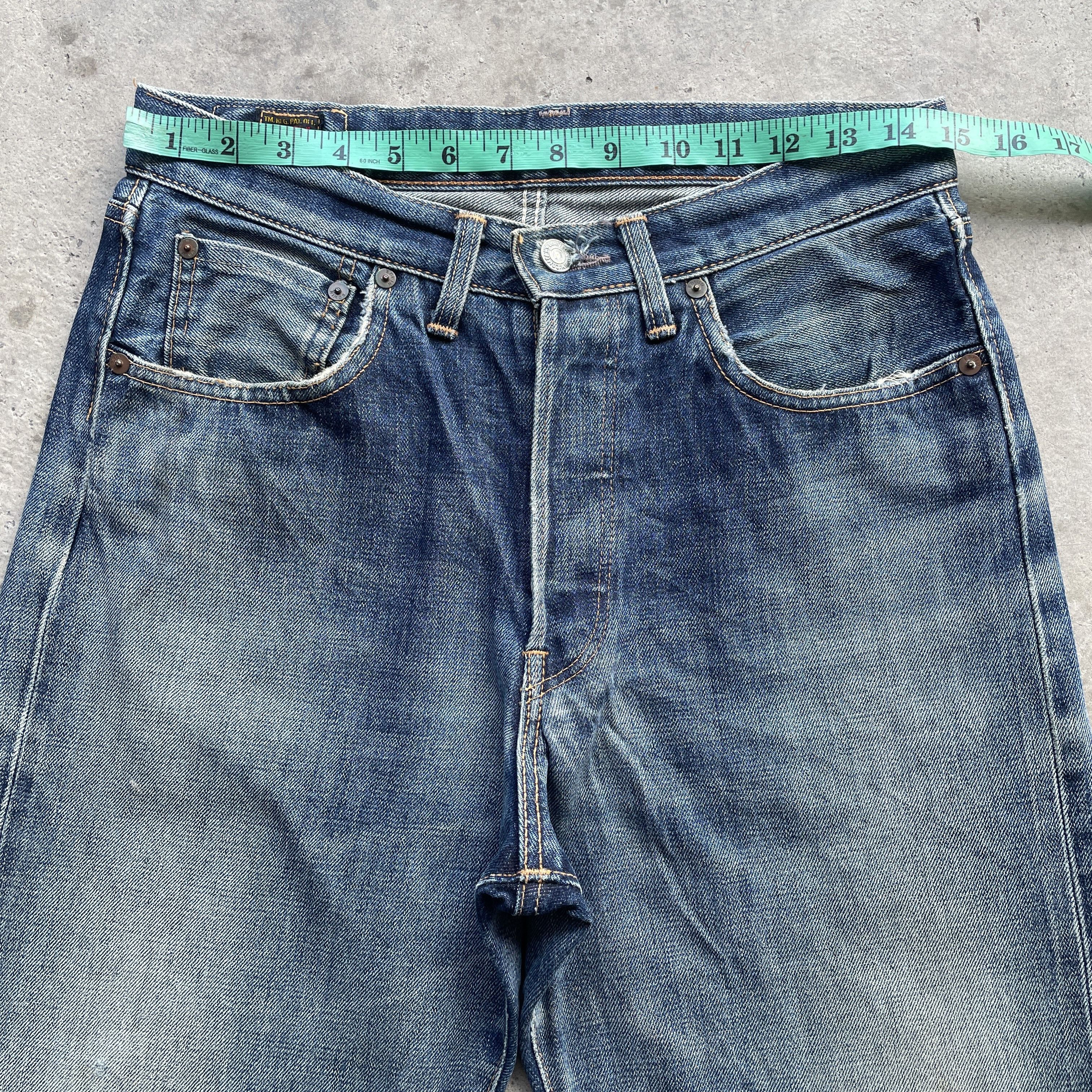 Edwin Vintage Edwin 505sx Distressed Button Fly Selvedge Jeans W30 Size US 30 / EU 46 - 6 Thumbnail