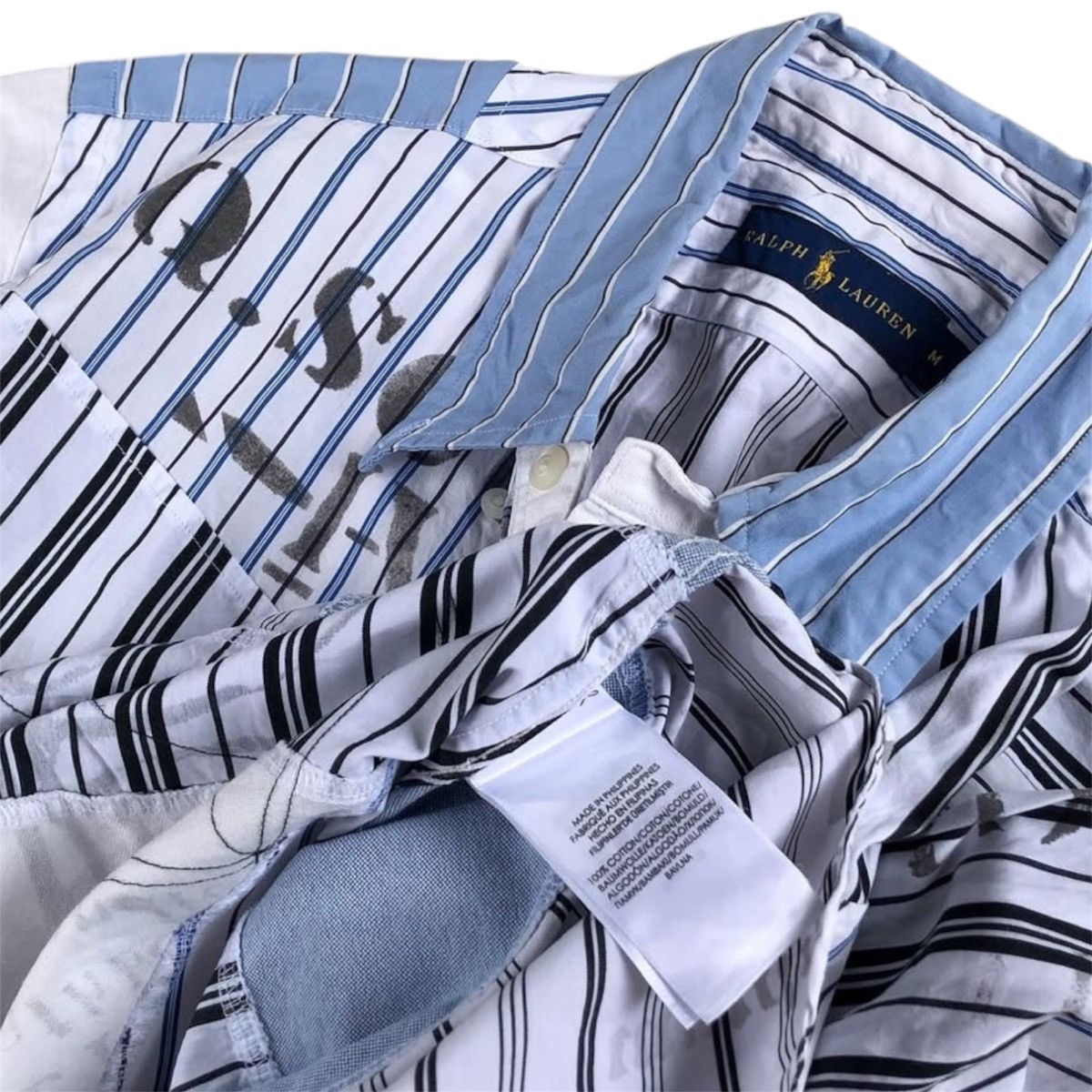 RRL Ralph Lauren × Ralph Lauren × Vintage Ralph Lauren Classic Patchwork Shirt Rugby Size US M / EU 48-50 / 2 - 3 Thumbnail